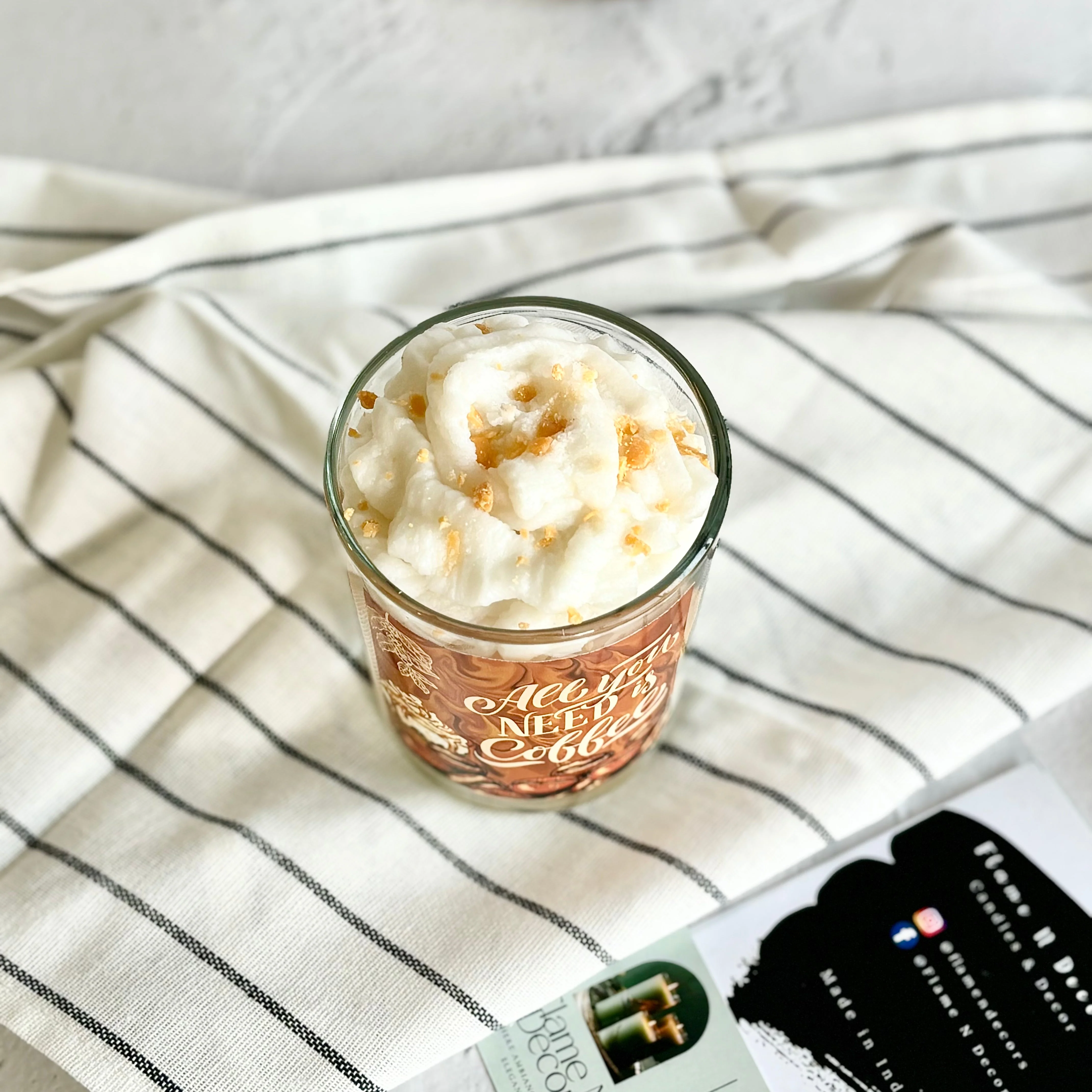 All You Need is Coffee | Cinnamon Vanilla Ice Latte Soy Scented Candle | Dessert Candle - Image 4
