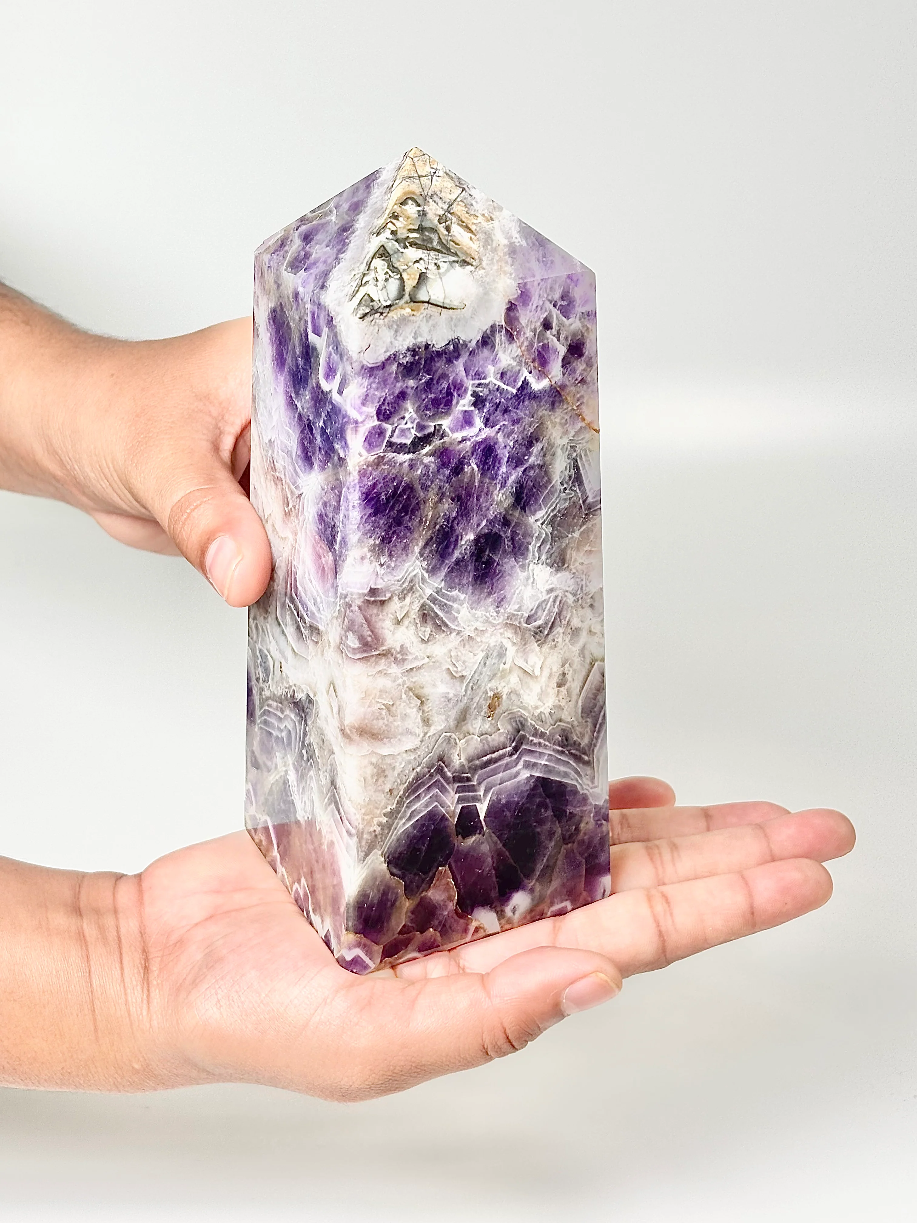 Four Facet Chevron Amethyst Tower – 1150g - Amplified Intuition & Focused Healing - Image 5