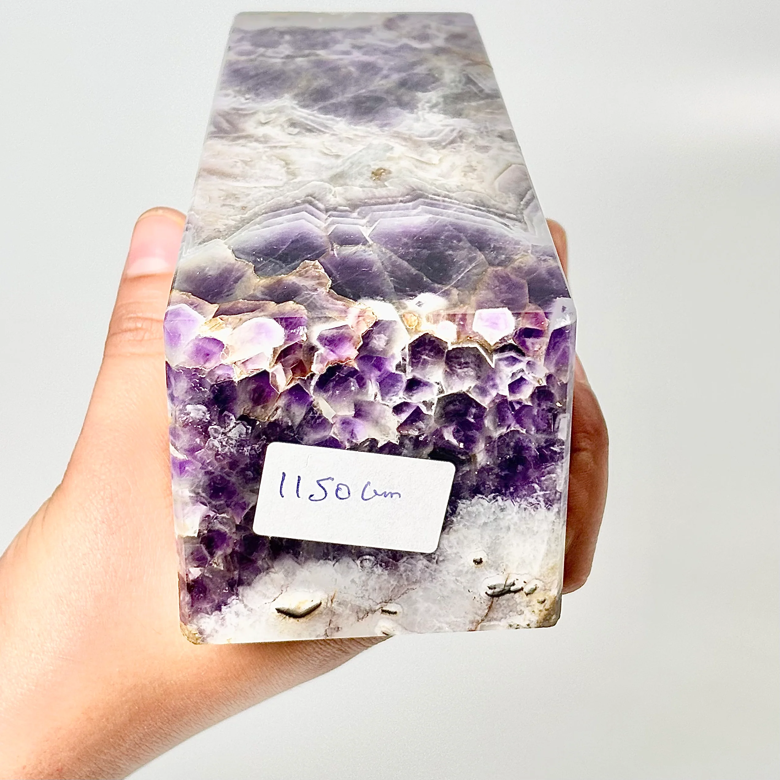 Four Facet Chevron Amethyst Tower – 1150g - Amplified Intuition & Focused Healing - Image 7