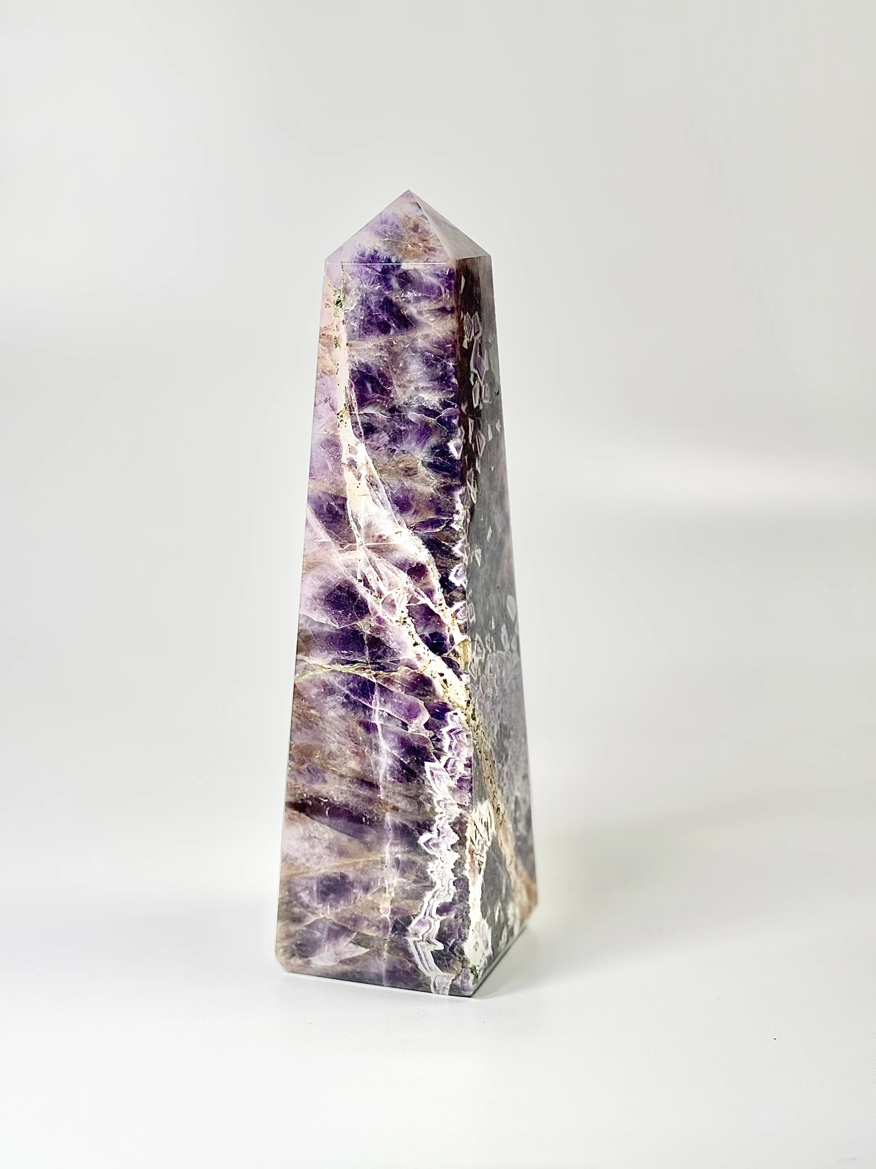 Four Facet Chevron Amethyst Tower – 1.1kg - Amplified Intuition & Focused Healing - Image 3