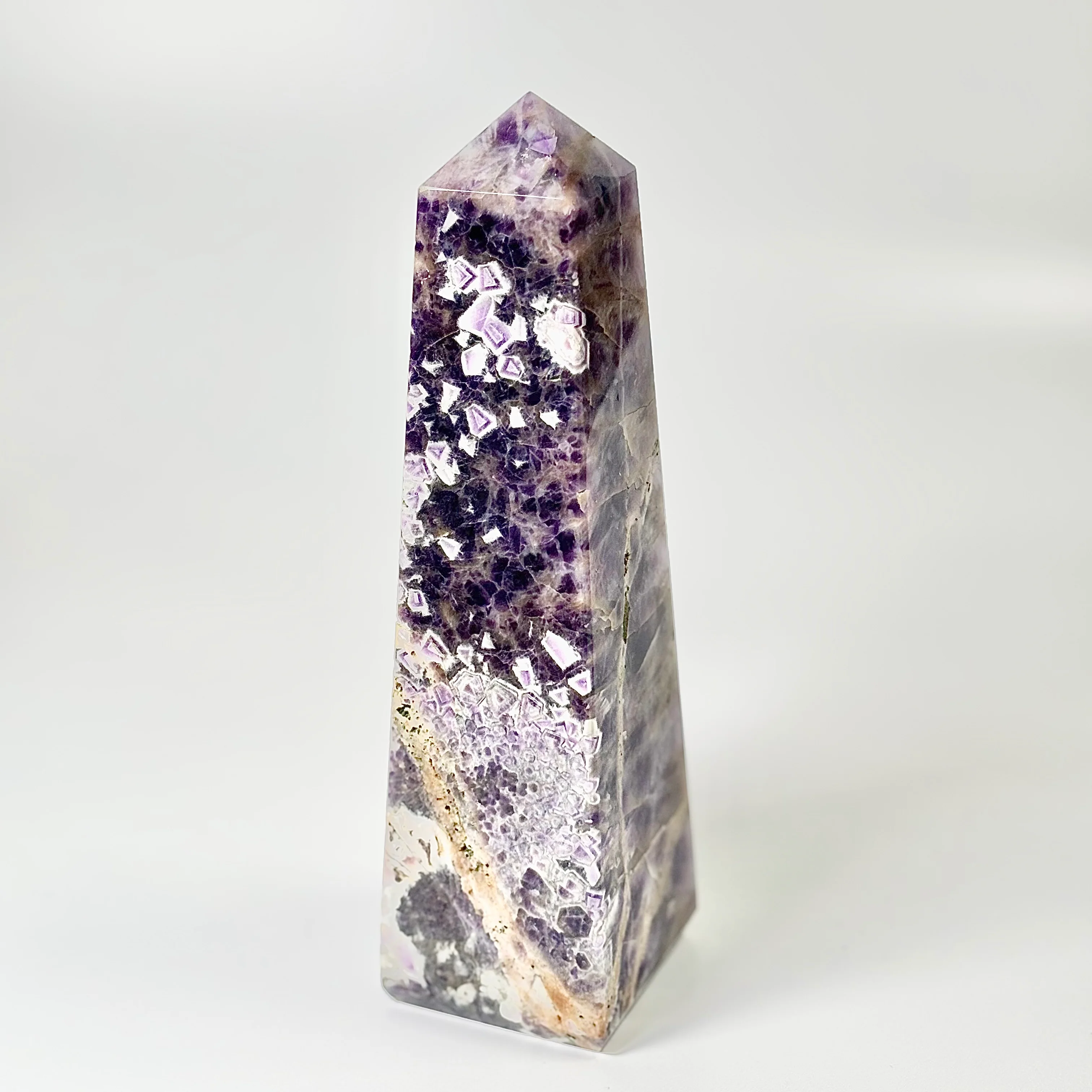 Four Facet Chevron Amethyst Tower – 1.1kg - Amplified Intuition & Focused Healing - Image 6