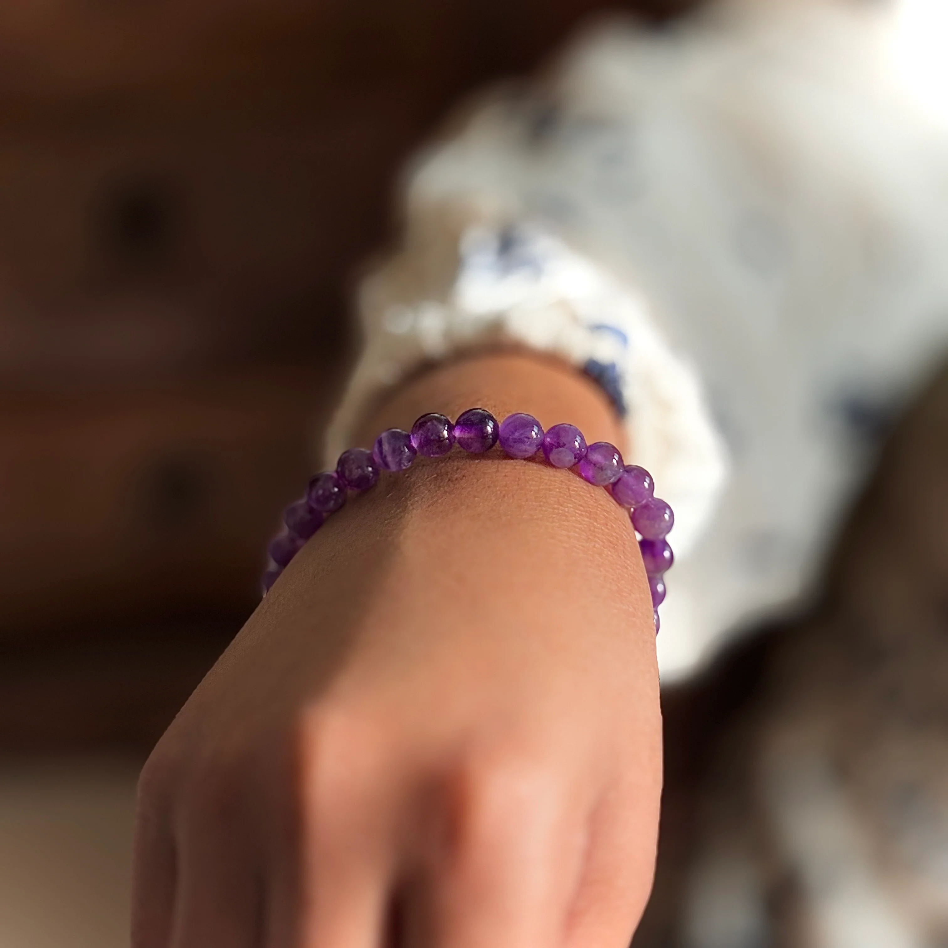 Amethyst Bead Bracelet - 6mm | Calm, Clarity & Balance