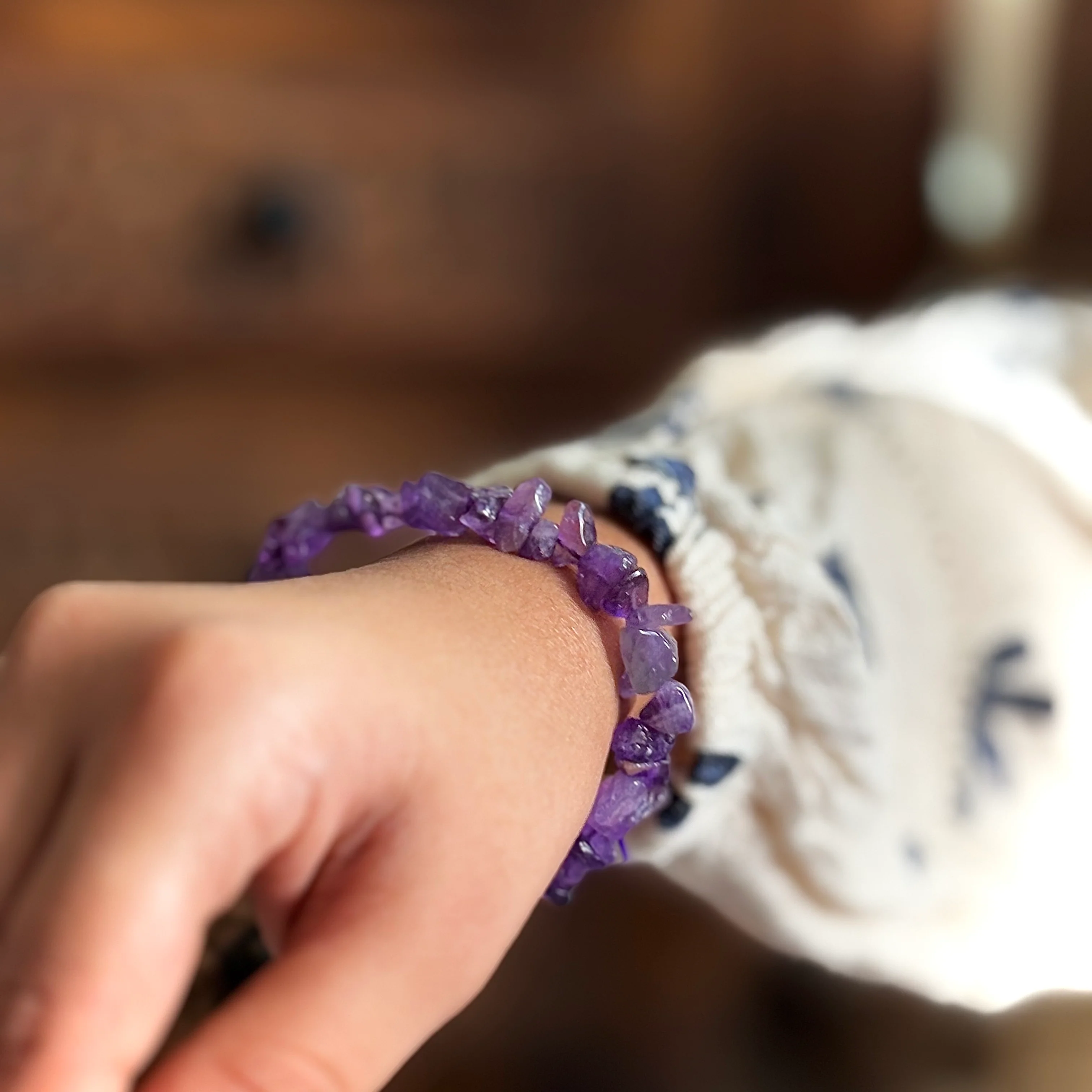 Amethyst Chips Bracelet | Calm, Clarity & Balance