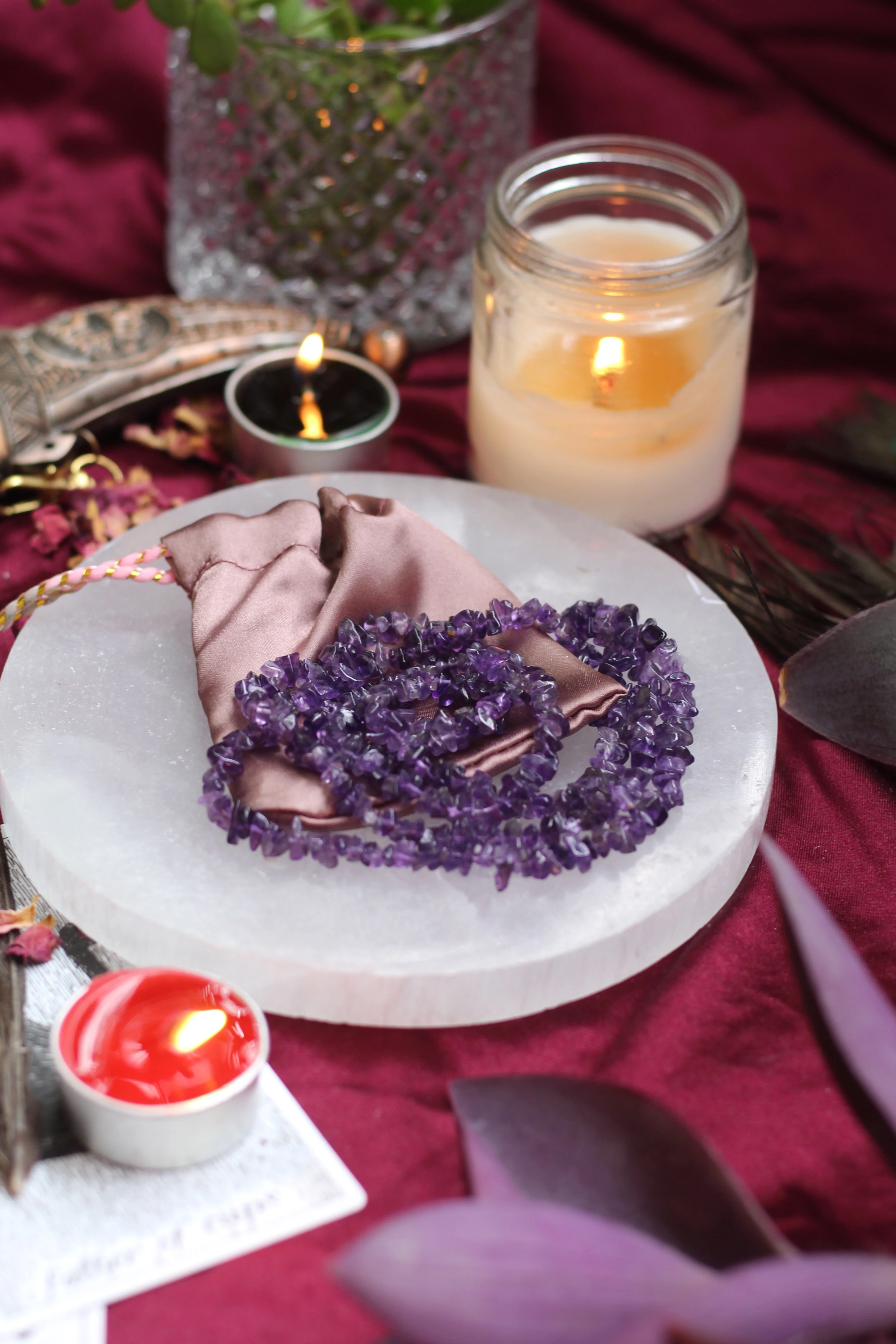 Amethyst Chips String (Mala) | Calm, Clarity & Balance - Image 4