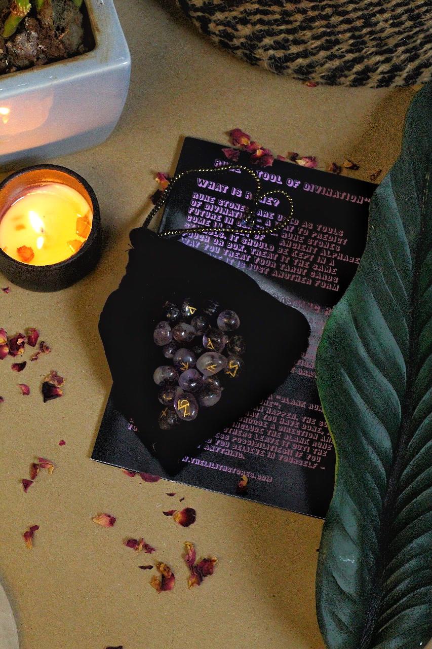 Amethyst Runes Set with Instruction | Calm, Clarity & Balance - Image 3