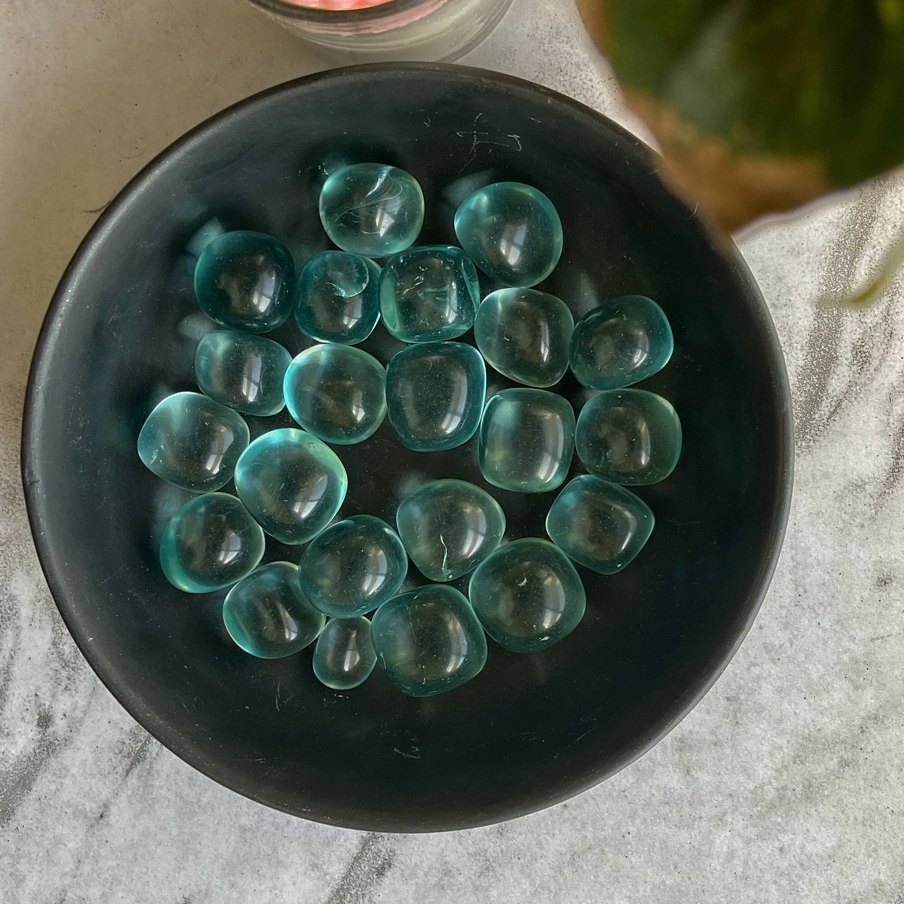 Aqua Obsidian Tumble Stone | Manifestation & Telepathic Abilities