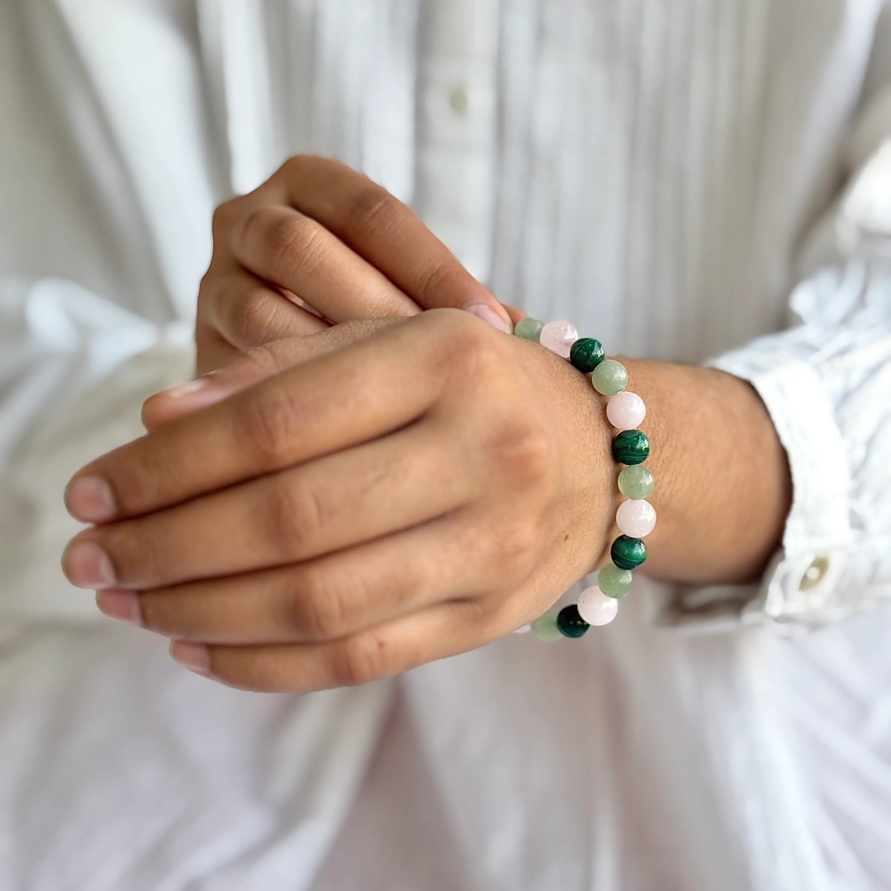 Balances Heart Chakra - 8mm Bead Bracelet - Image 2