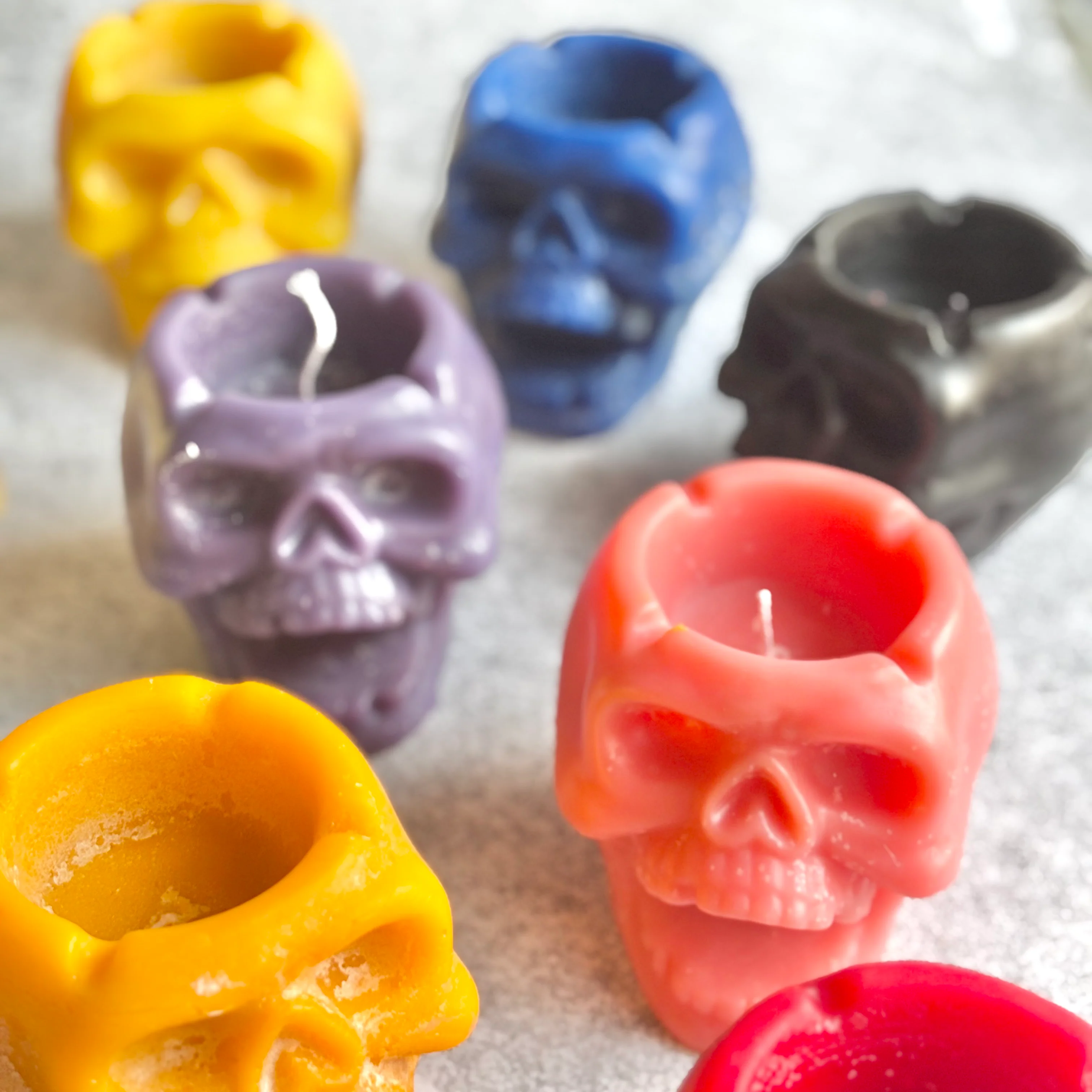 Big Skull Beeswax Candle | Colour Option Available - Image 3