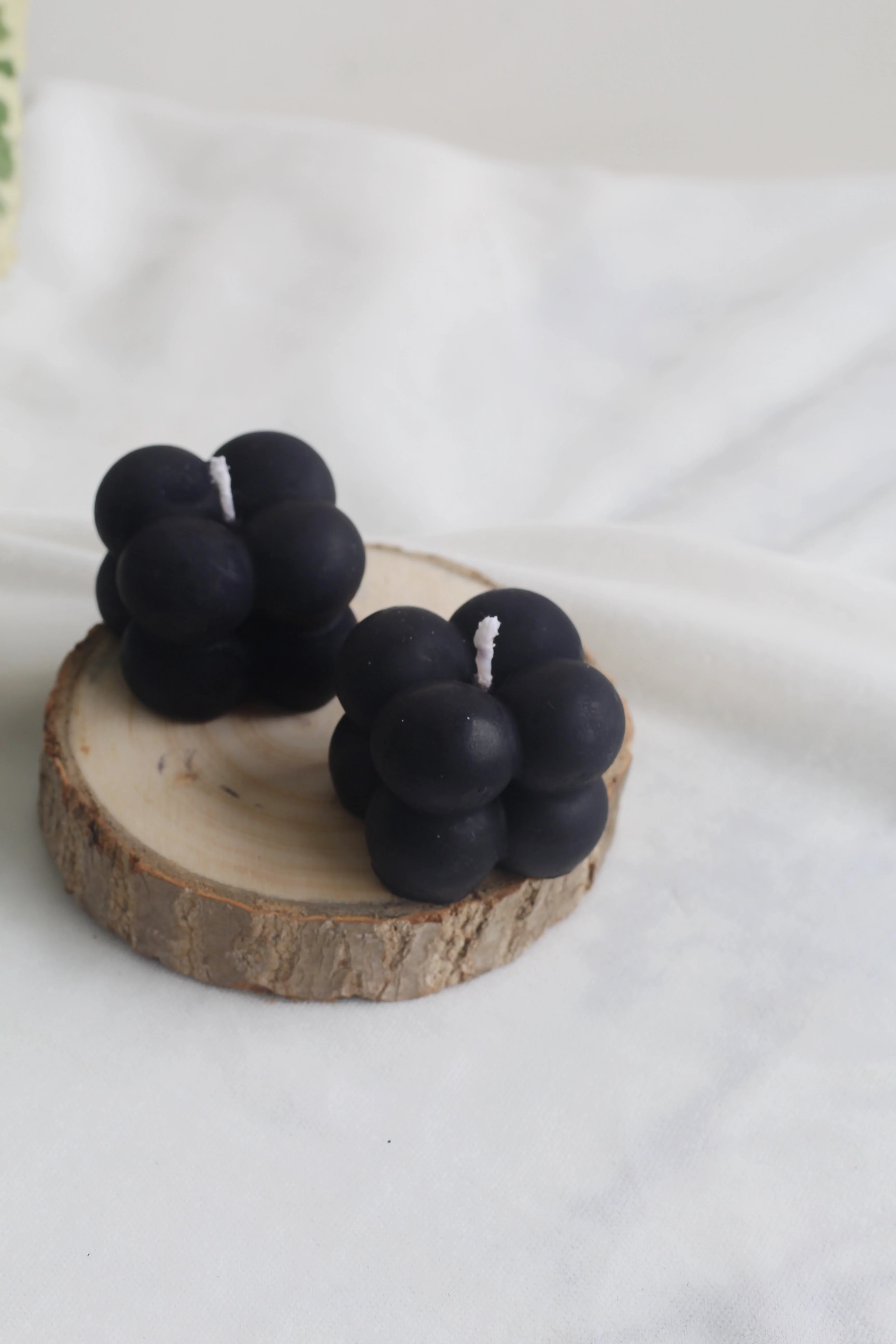 Black Mini Cloud Bubble Soy Candle | Pack of 4 candles