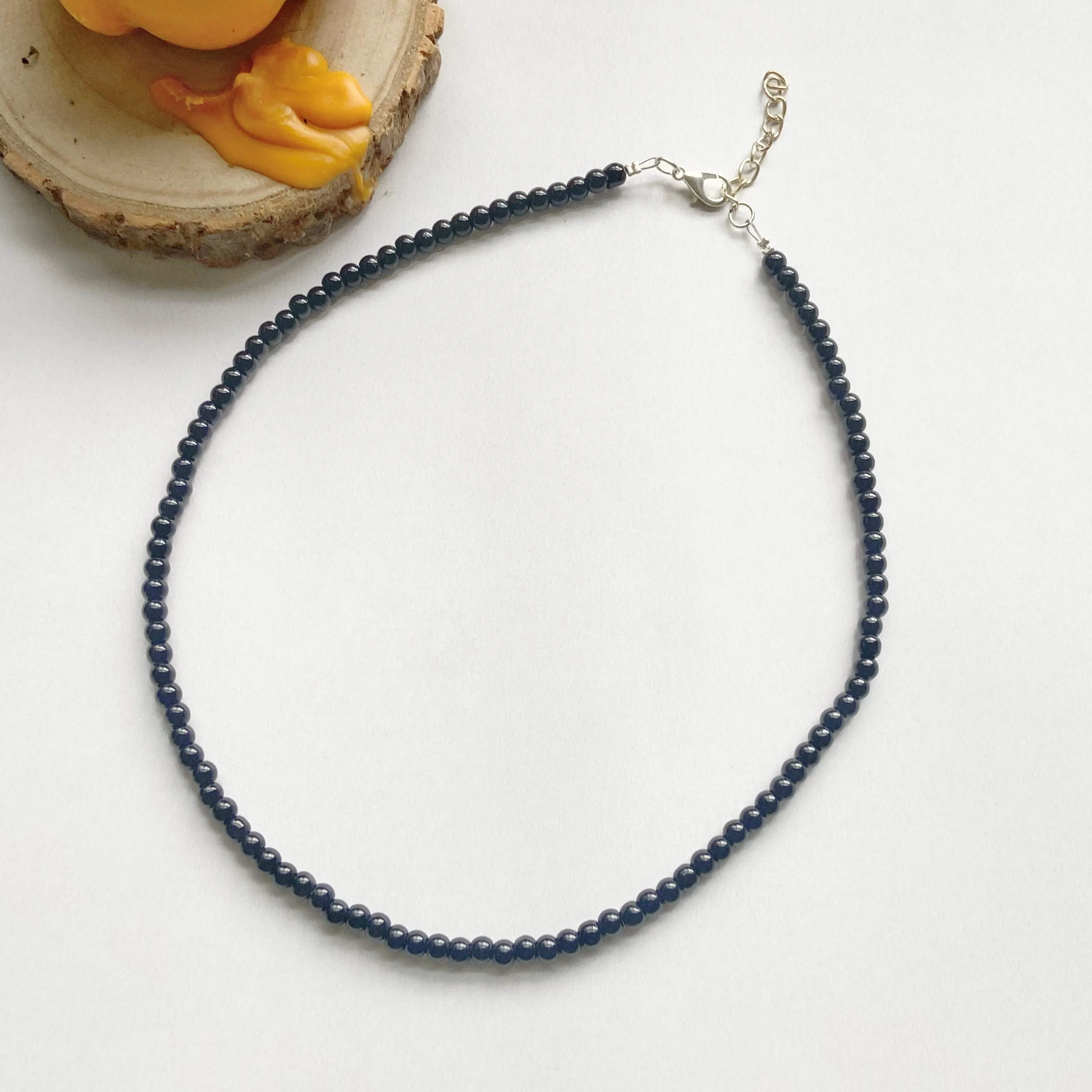 Black Obsidian mini beads necklace - Image 3