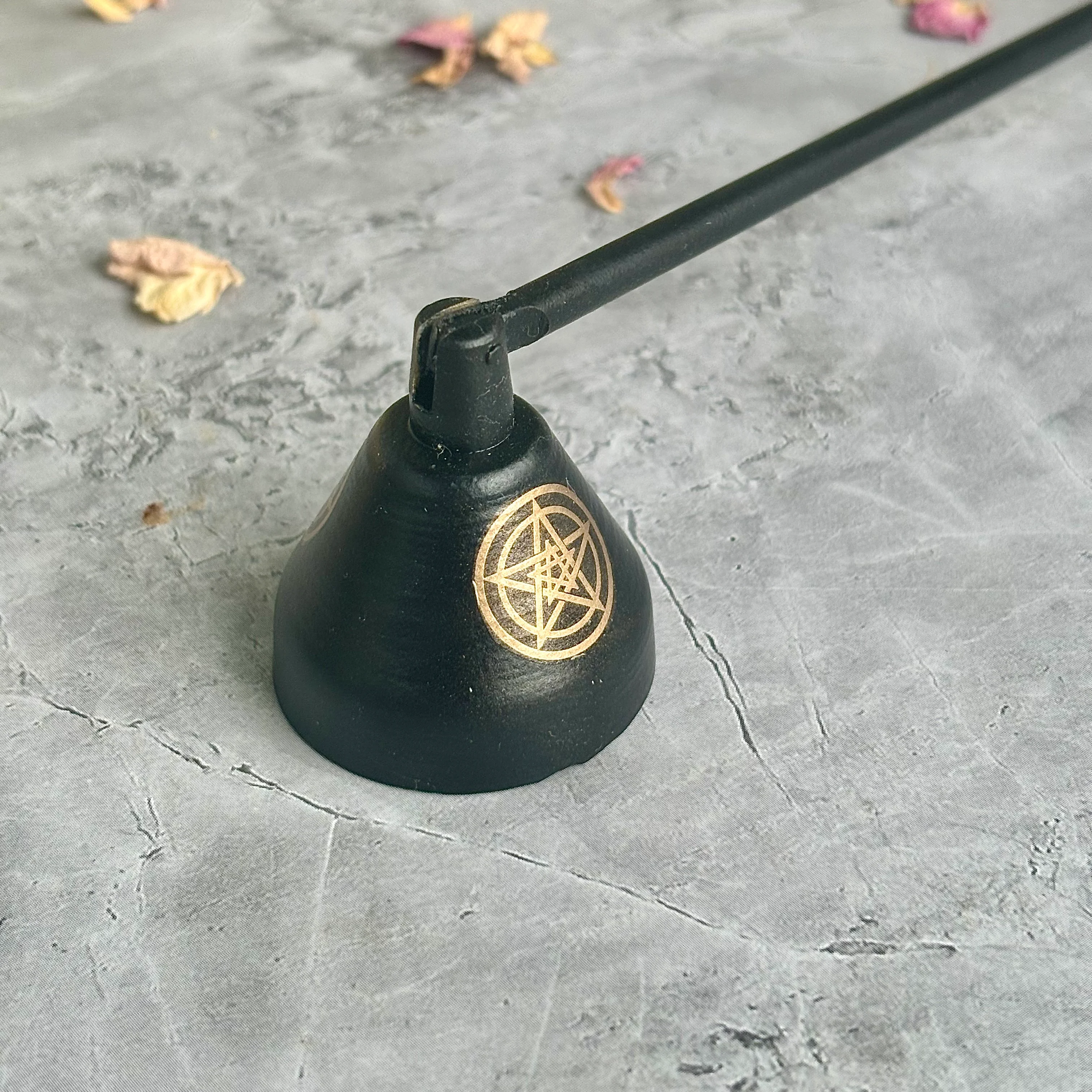 Black Pentacle Print Candle Snuffer - Image 3