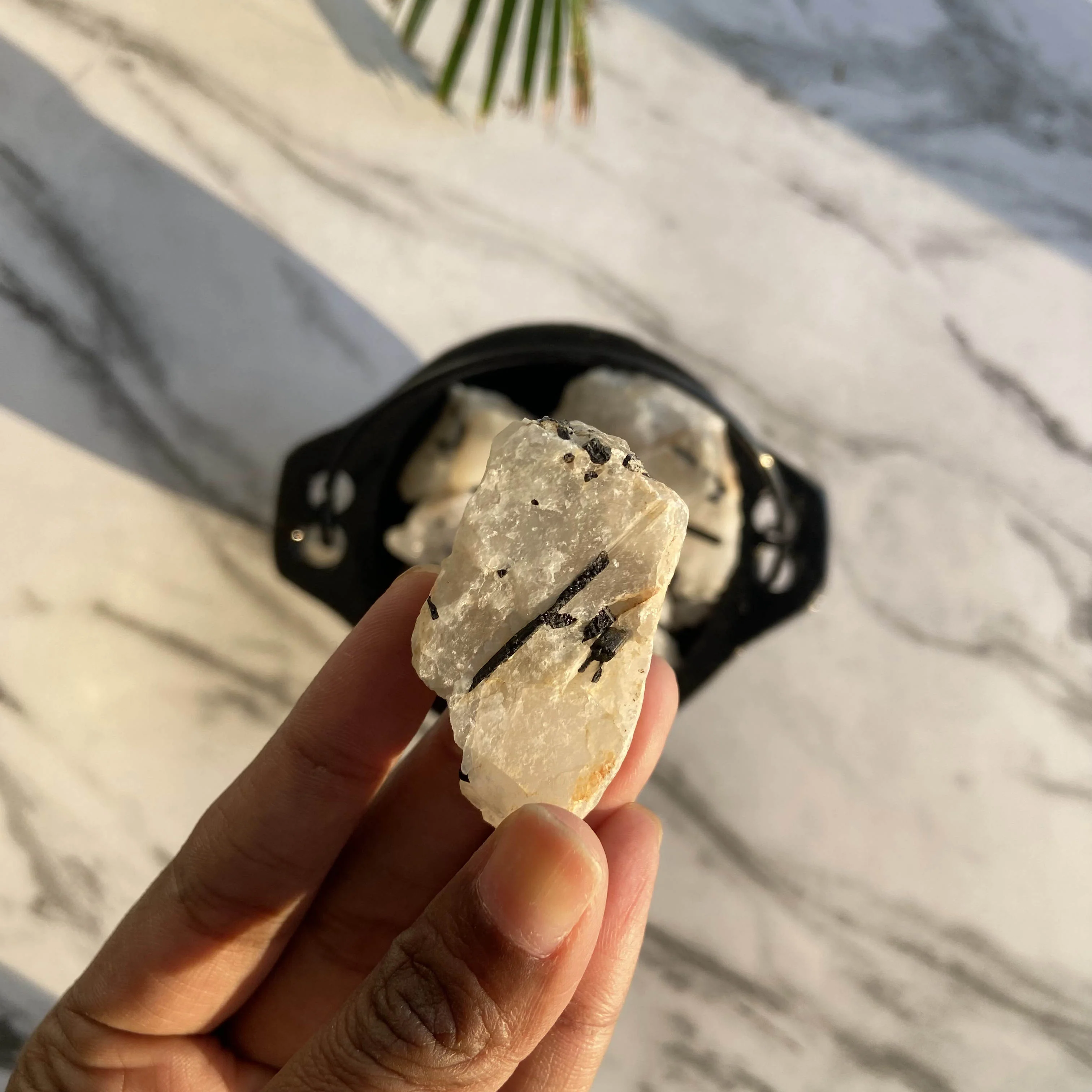 Black Rutile Raw Stone | Helps with Sadness