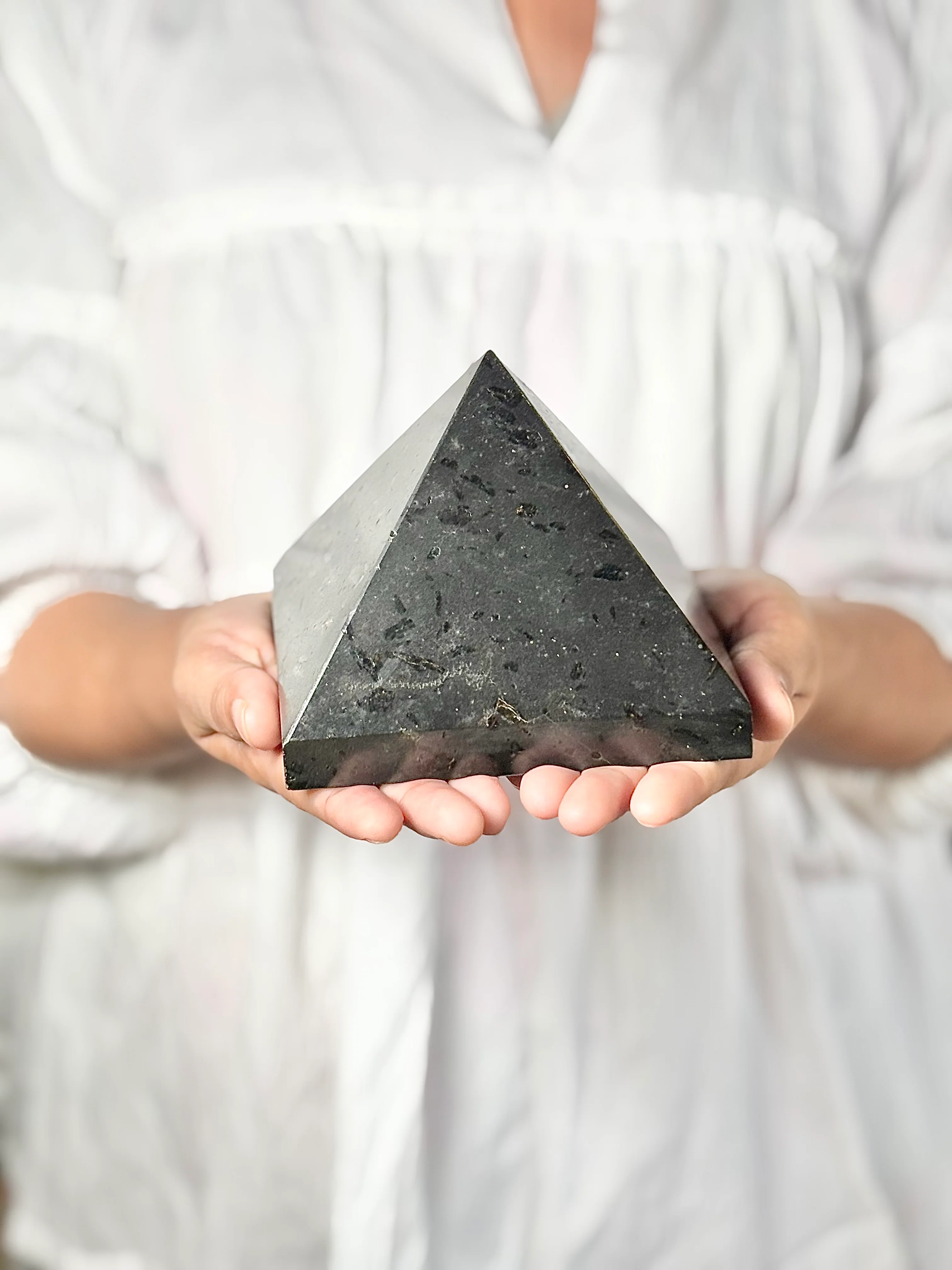 Black Tourmaline Large Pyramid - 1410 Gm | Grounding & Protection - Image 5