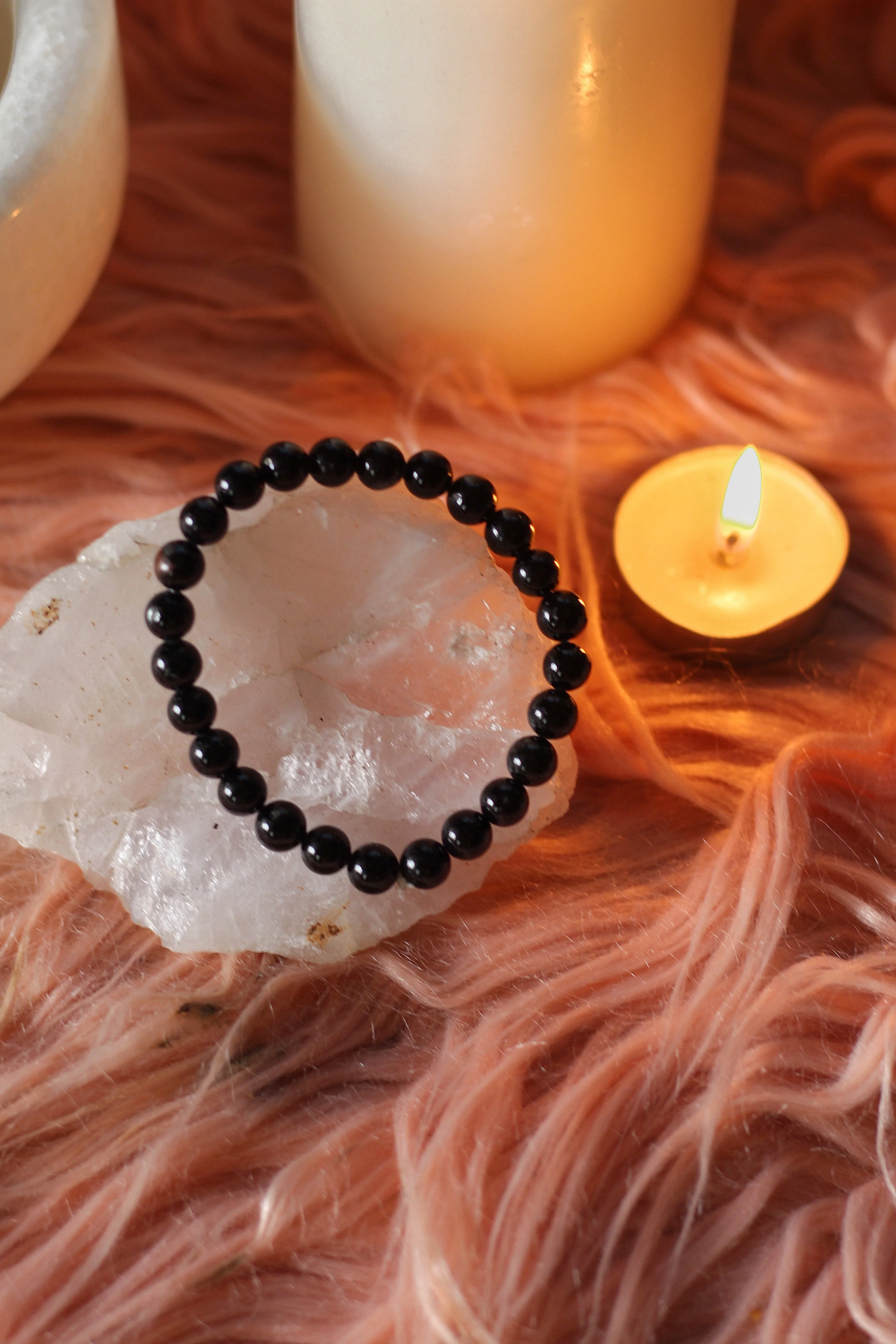 Black Tourmaline Bracelet - 8mm | Stone of Protection - Image 3