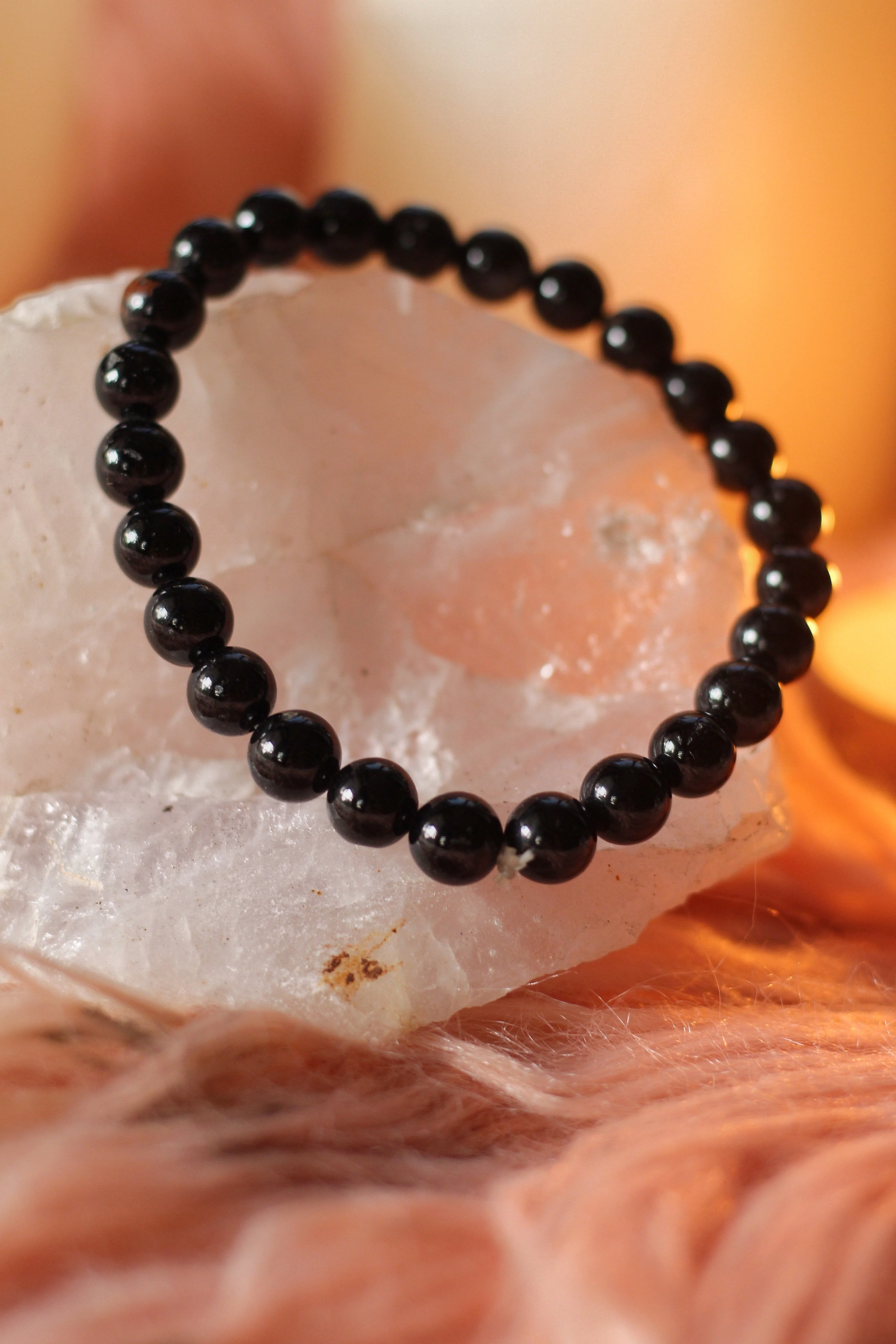 Black Tourmaline Bracelet - 8mm | Stone of Protection - Image 4
