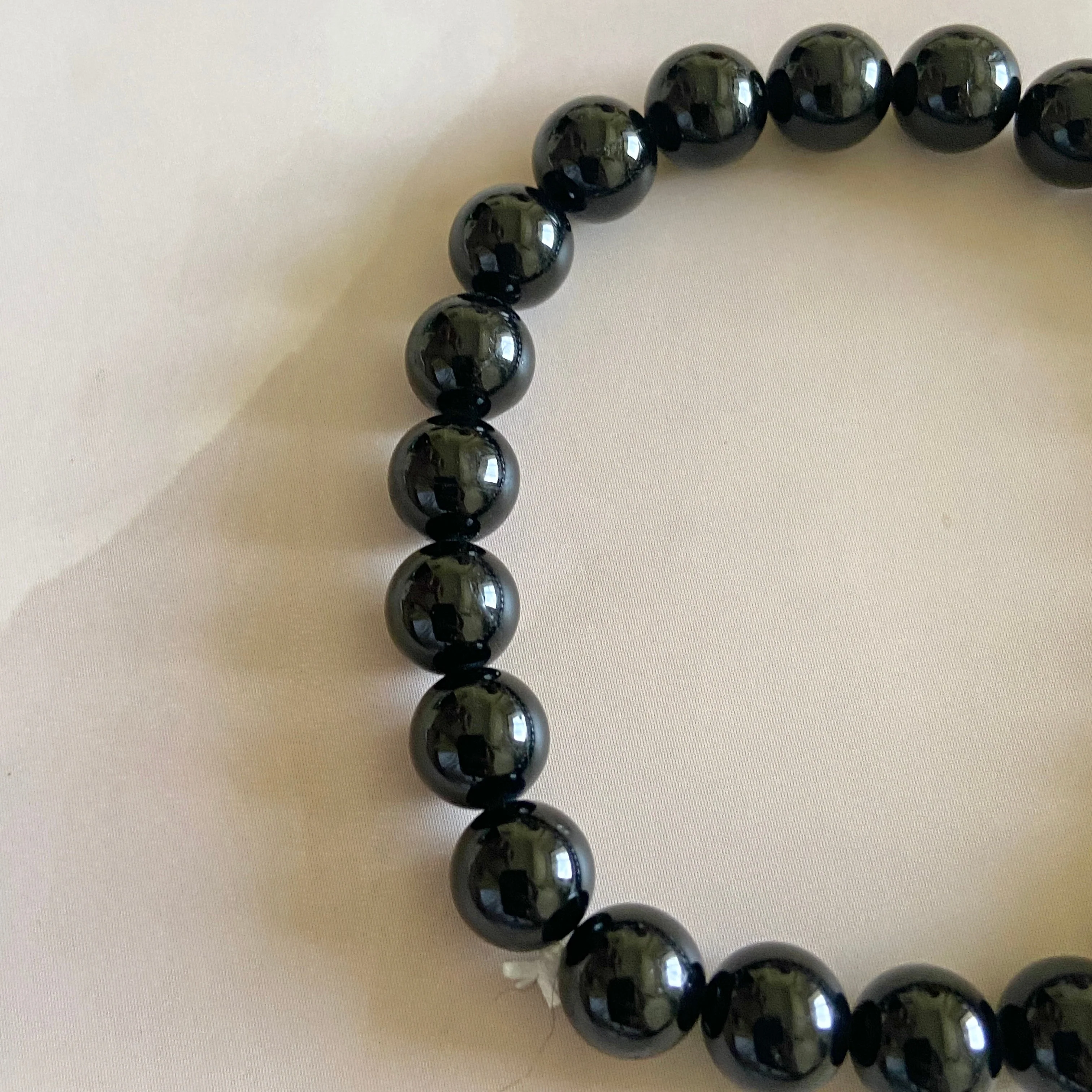 Black Tourmaline Bracelet - 8mm | Stone of Protection - Image 5