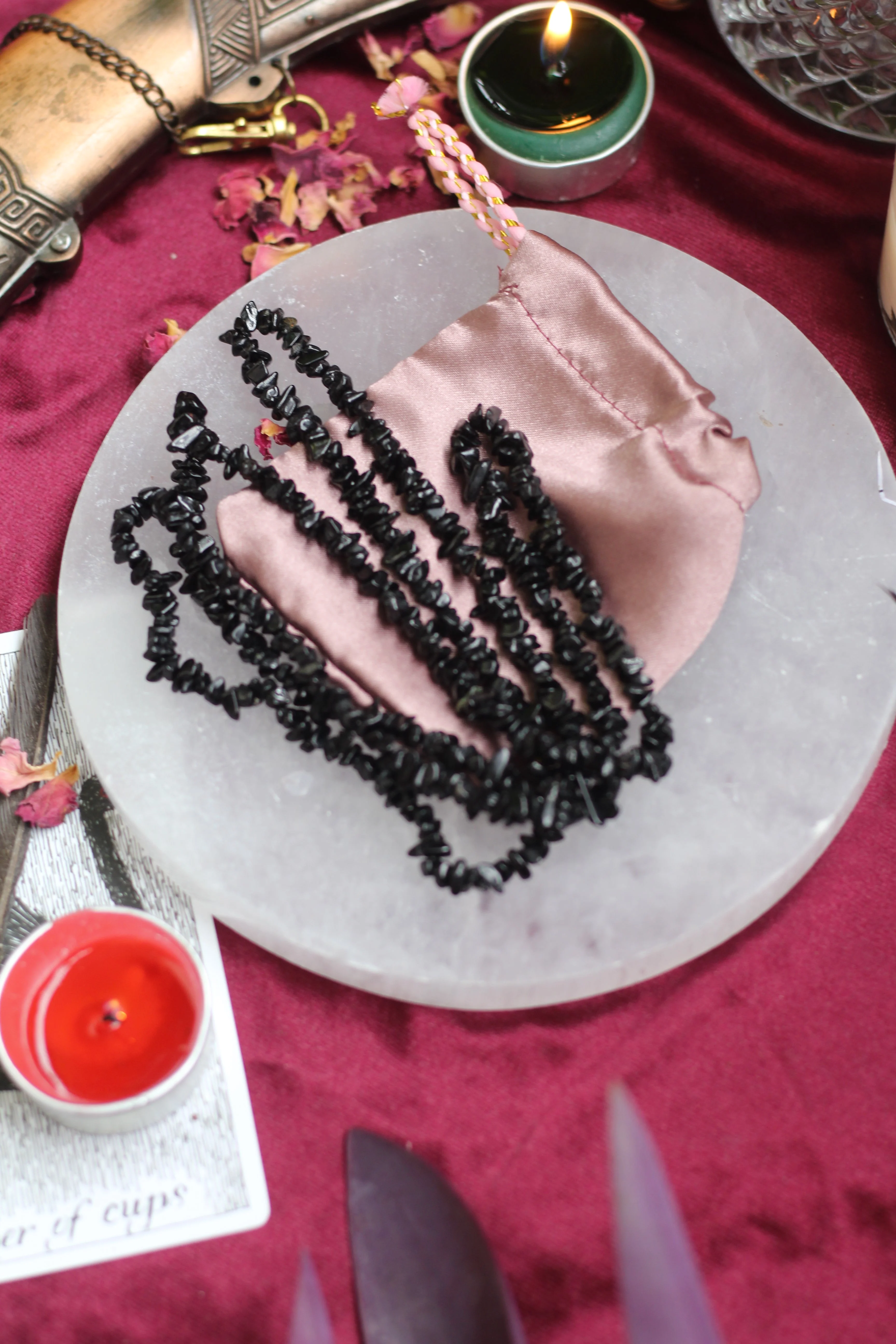 Black Tourmaline Chips String (Mala) | Grounding & Protection - Image 6