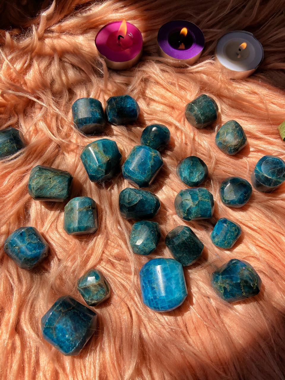 Blue Apatite Tumble Stone | Stone of Motivation - Image 2