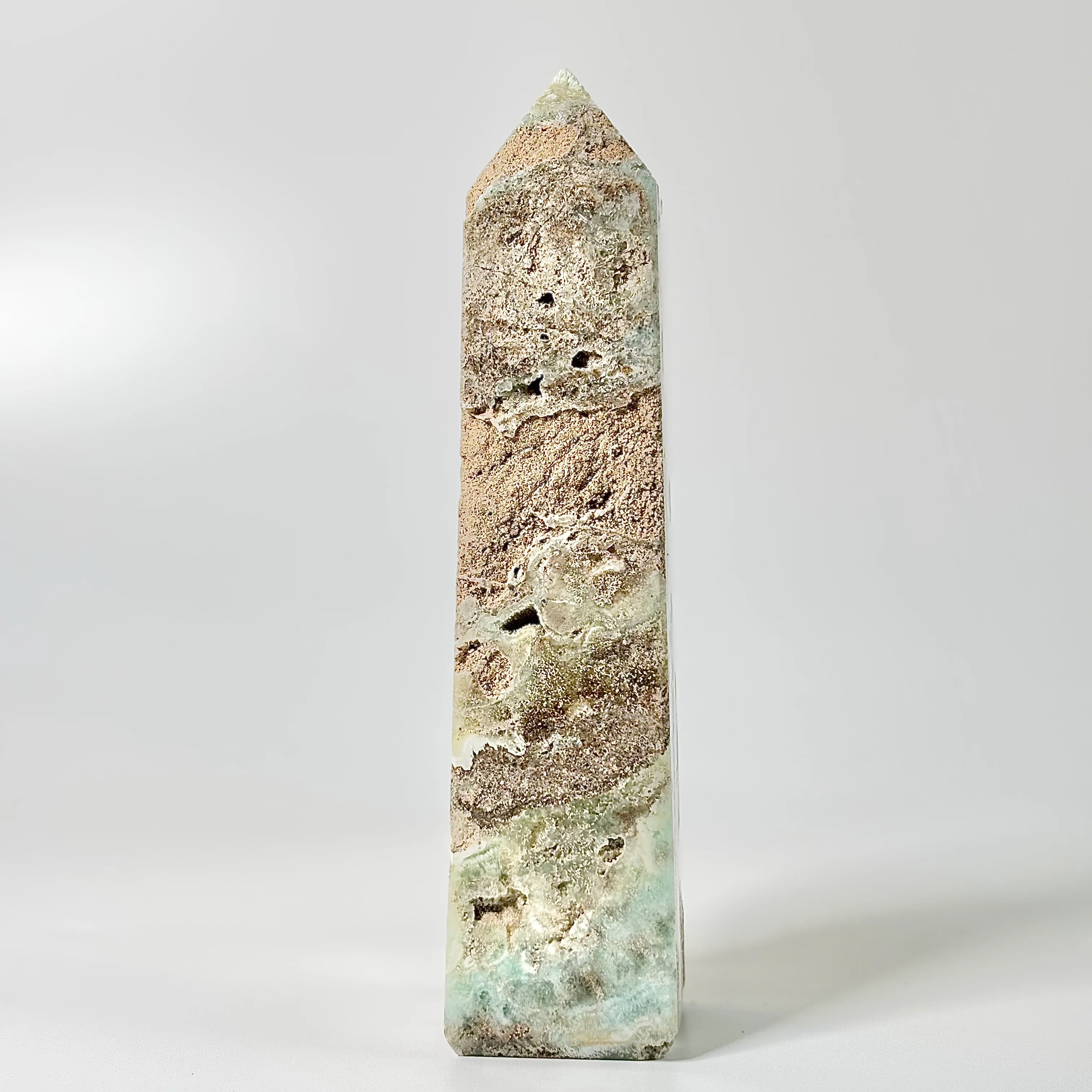 Blue Aragonite Four-Facet Tower 795 Gm – Calming Energy & Emotional Healing - Image 5