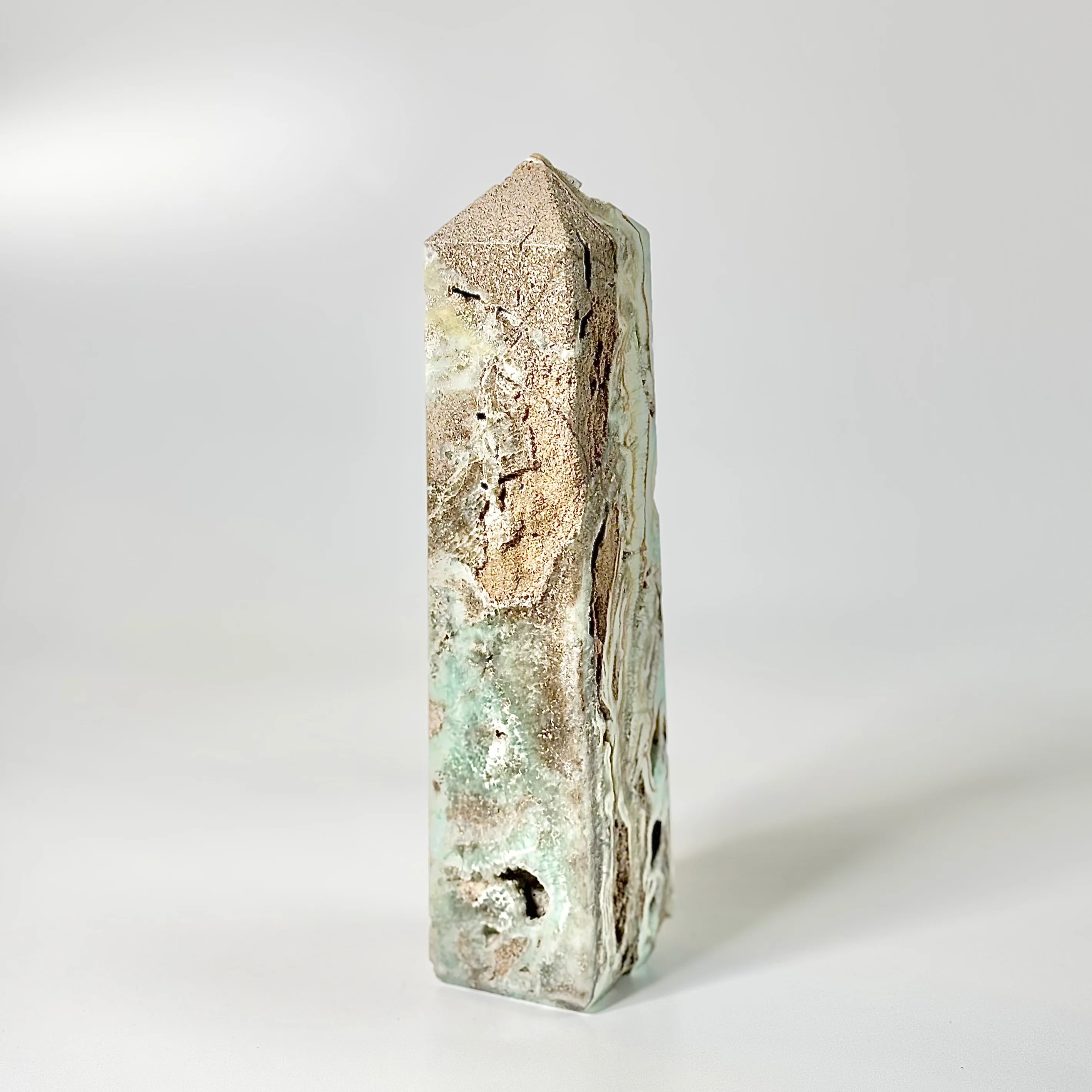 Blue Aragonite Four-Facet Tower 890 Gm – Calming Energy & Emotional Healing - Image 4