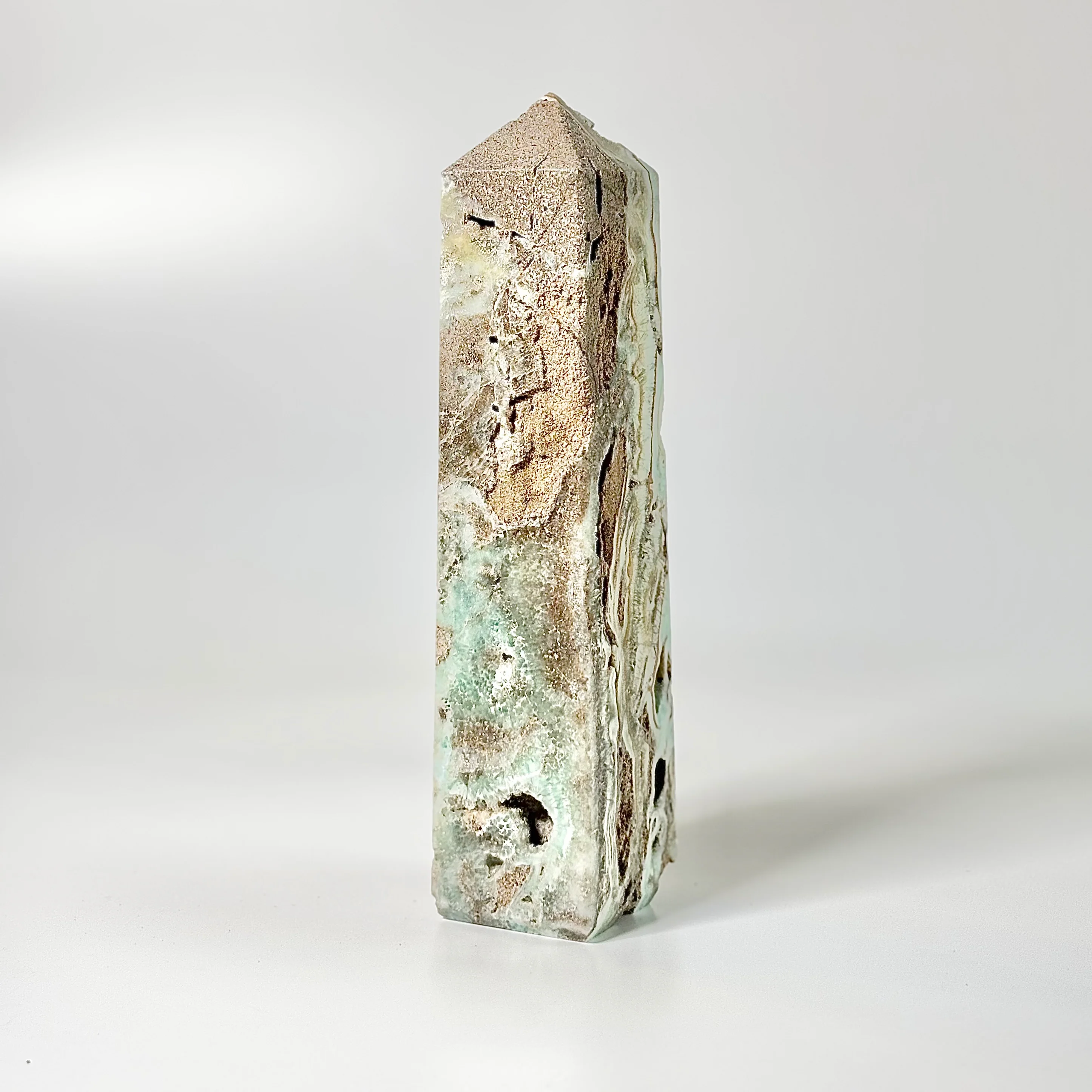 Blue Aragonite Four-Facet Tower 890 Gm – Calming Energy & Emotional Healing - Image 5