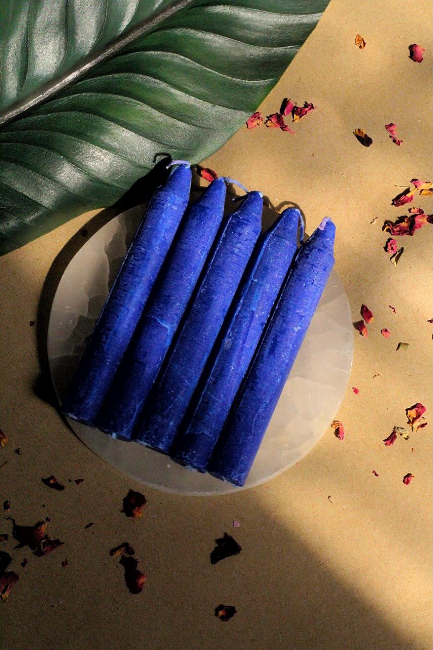 Blue Mini Taper Candle - Image 2