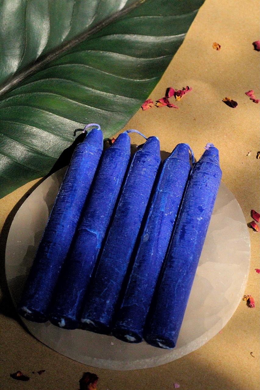 Blue Mini Taper Candle - Image 3
