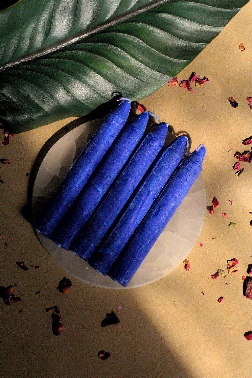 Blue Mini Taper Candle - Image 5