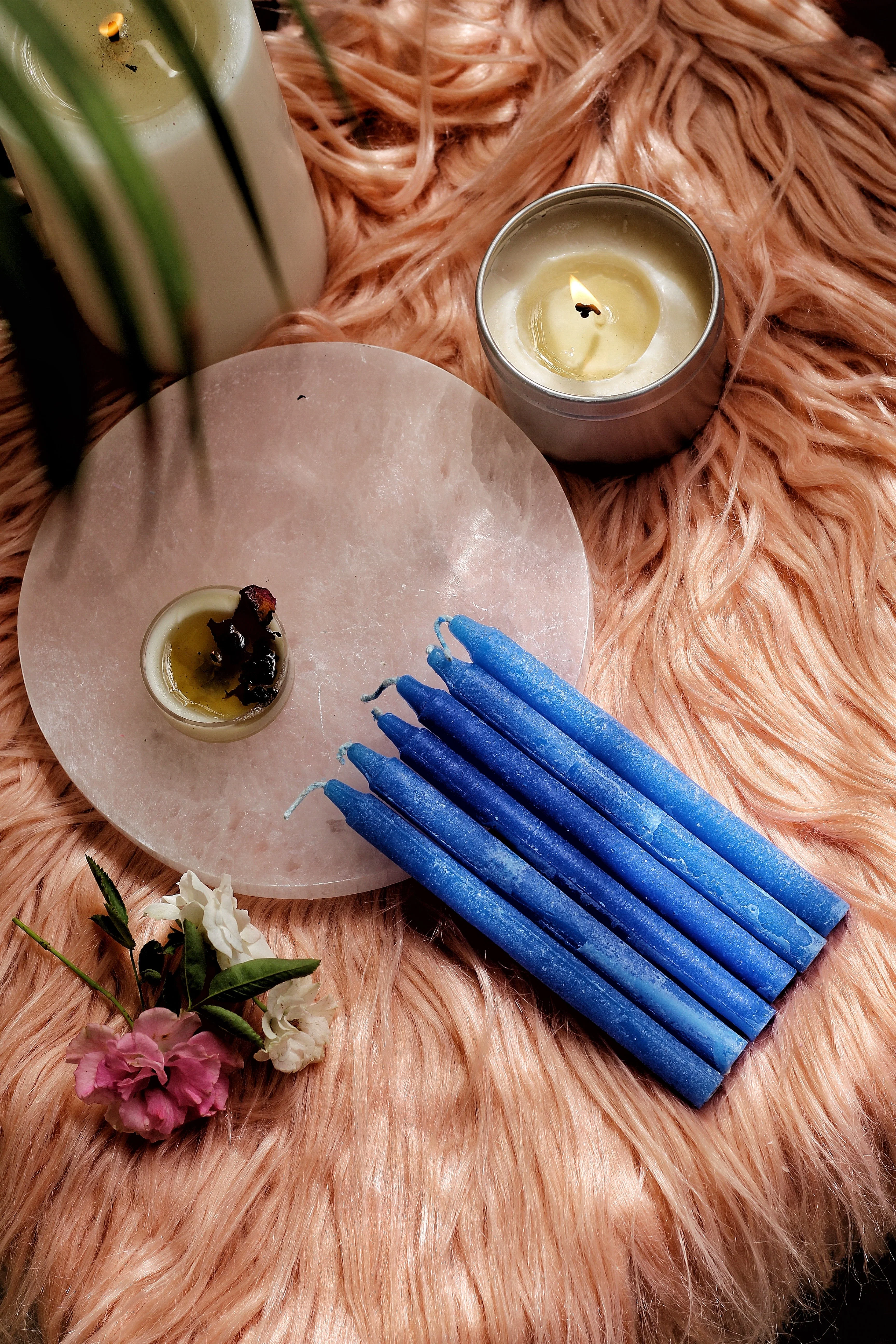 Blue Chime Paraffin Candle| Pencil Candle - Pack of 25