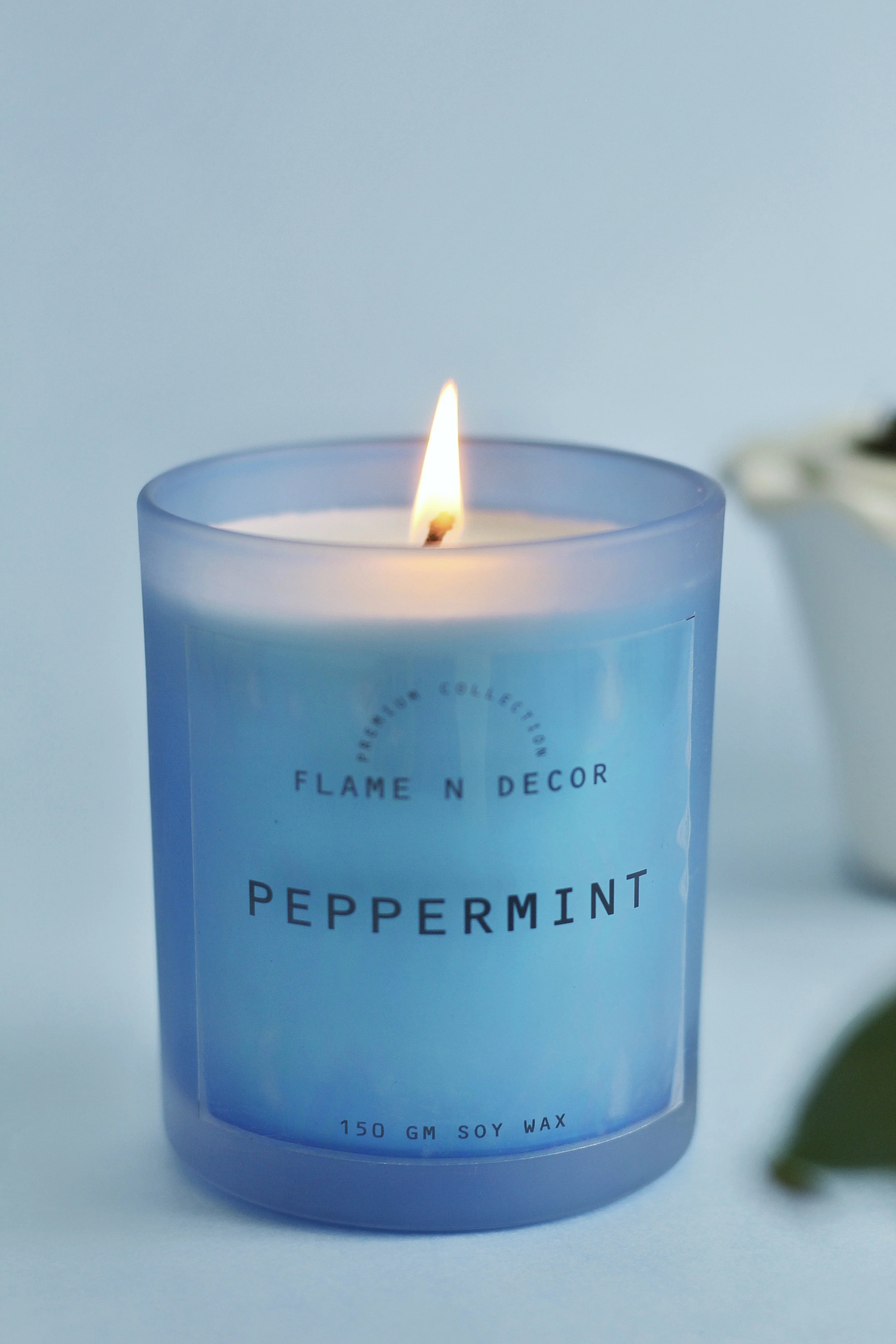 Peppermint Essential Oil infused Soy Candle - Image 5