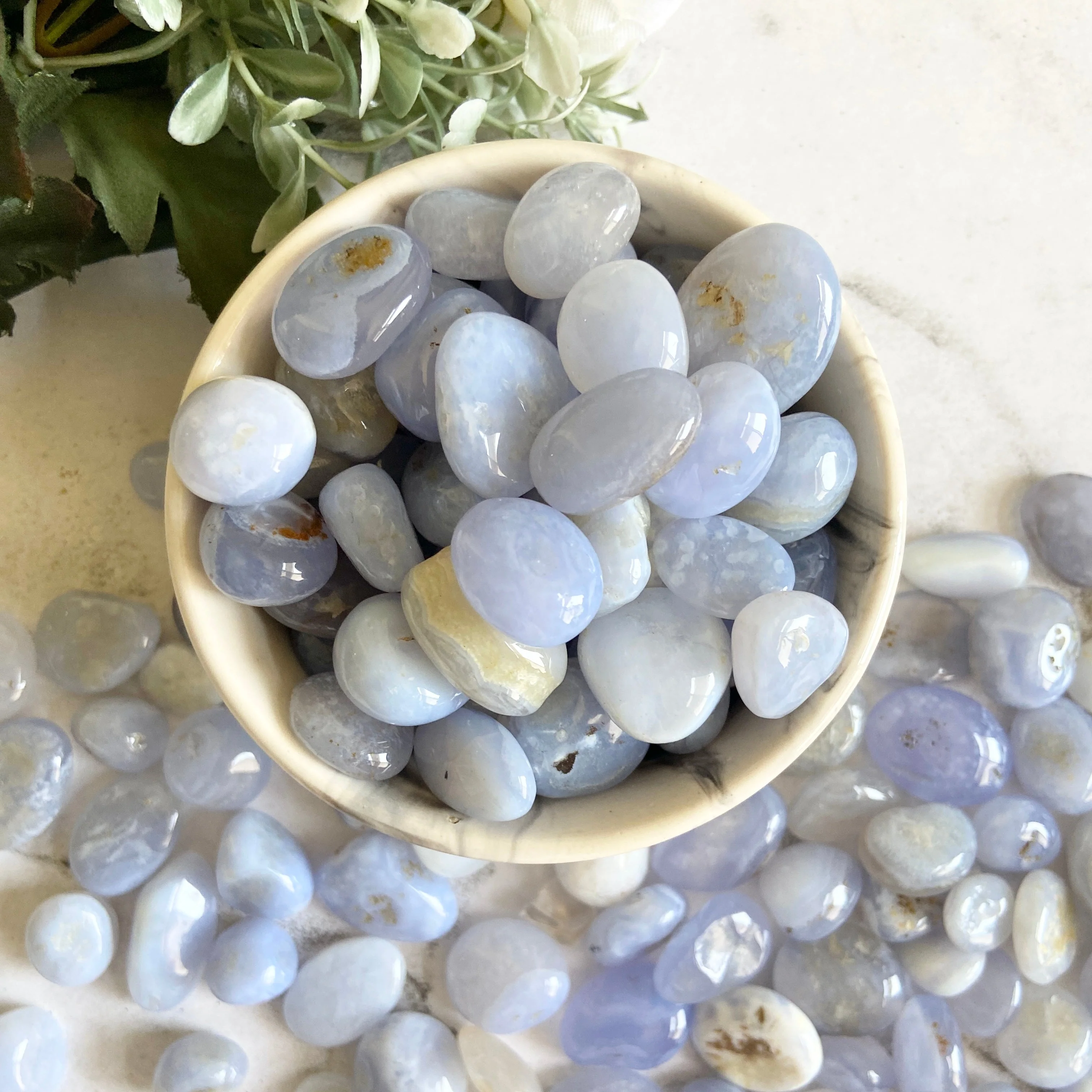 Blue Lace Agate Superior Quality  | Blue Lace Agate Tumble Stone | Neutralise Anger