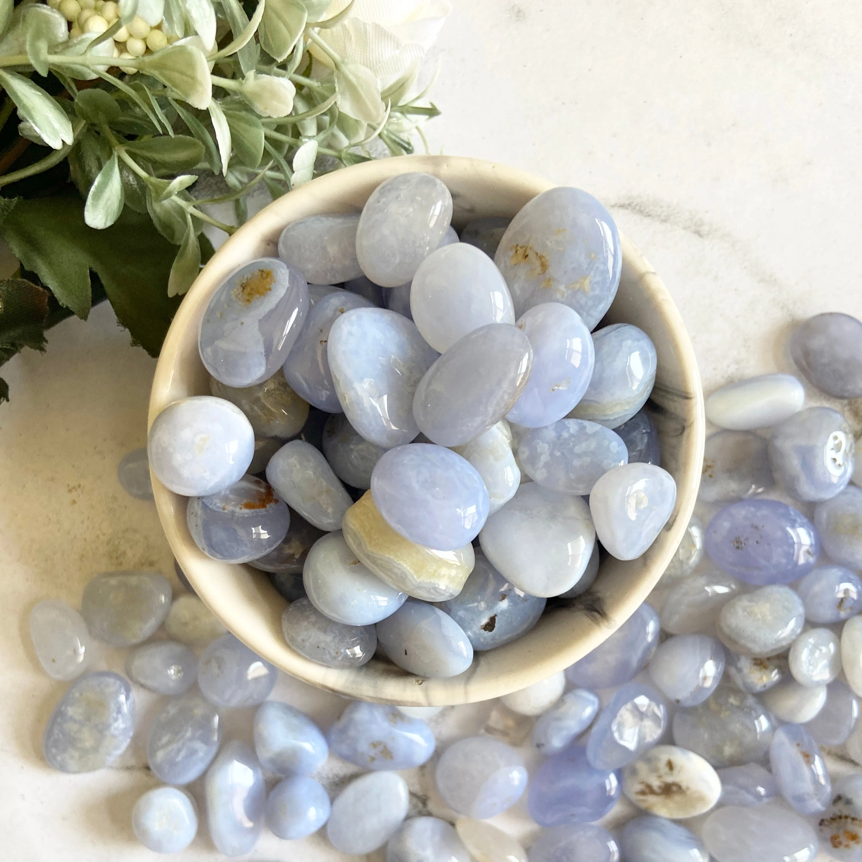 Blue Lace Agate Superior Quality  | Blue Lace Agate Tumble Stone | Neutralise Anger - Image 3