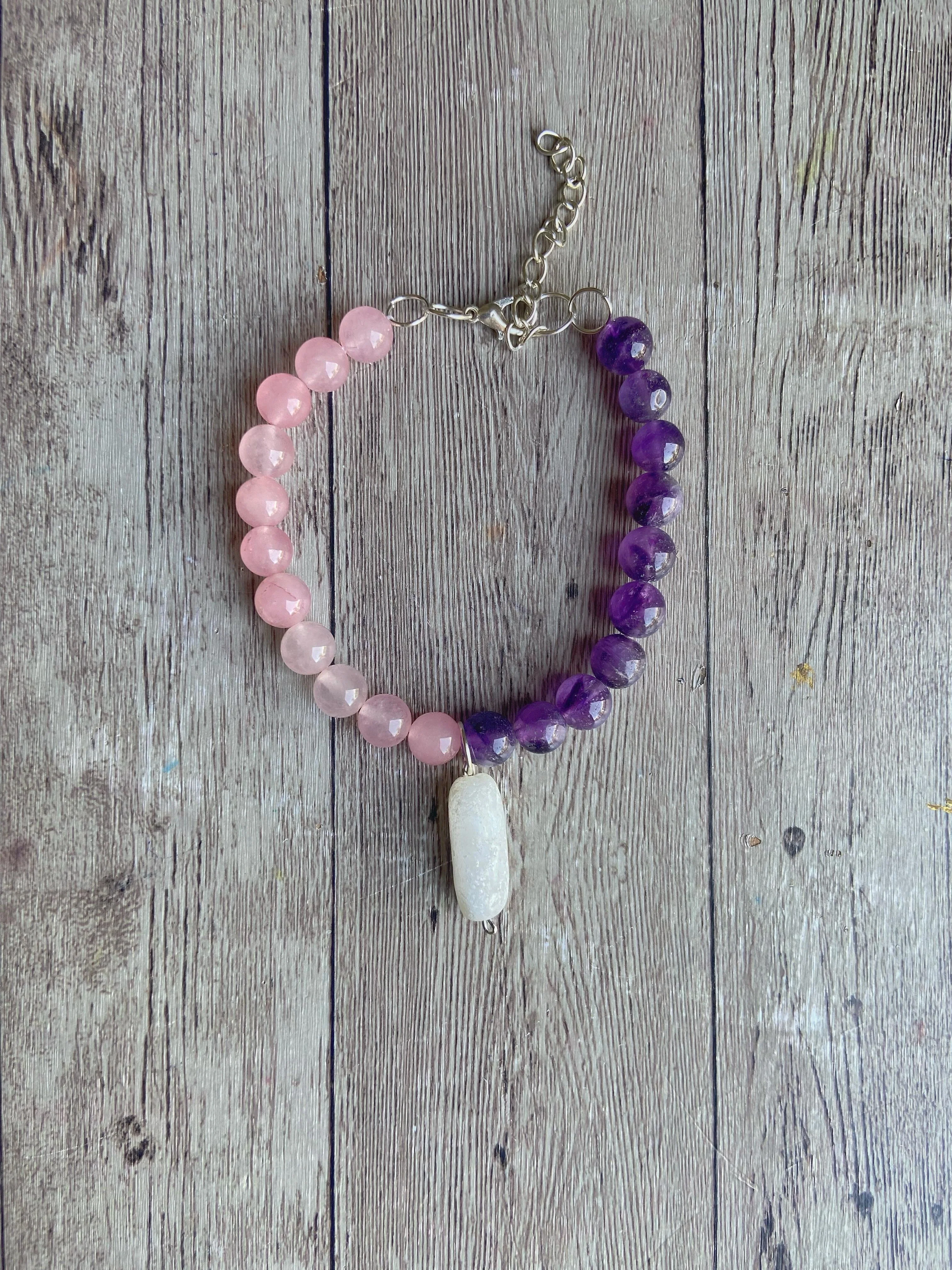 Bracelet associated to Self Love , Insight & Balancing Crown Chakra