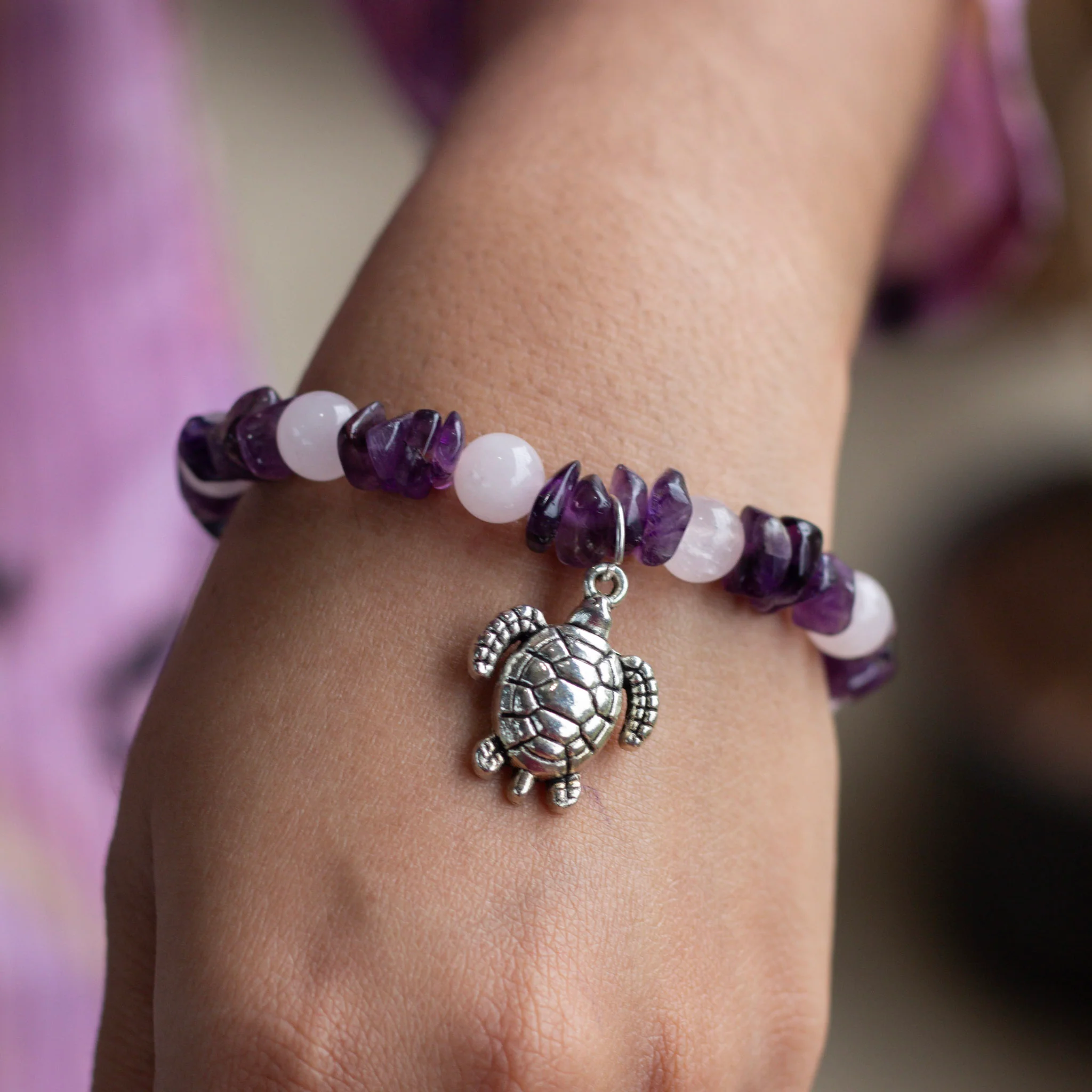 Bracelet associated with Fostering emotional balance and enhancing spiritual growth | Protection, Love & Enlightenment - Image 2