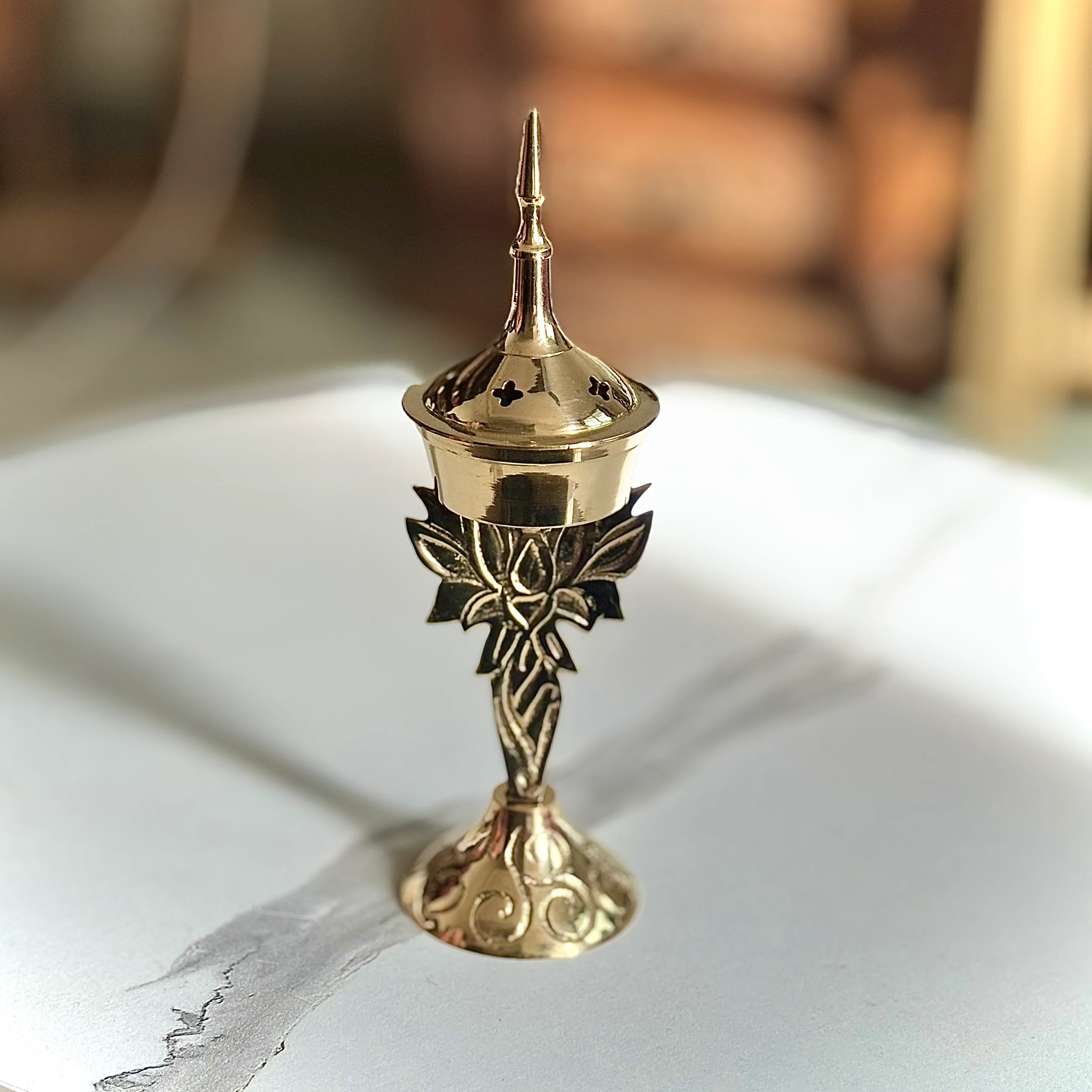 Brass Incense Holder – Elegant Addition to Your Sacred Space - Image 2