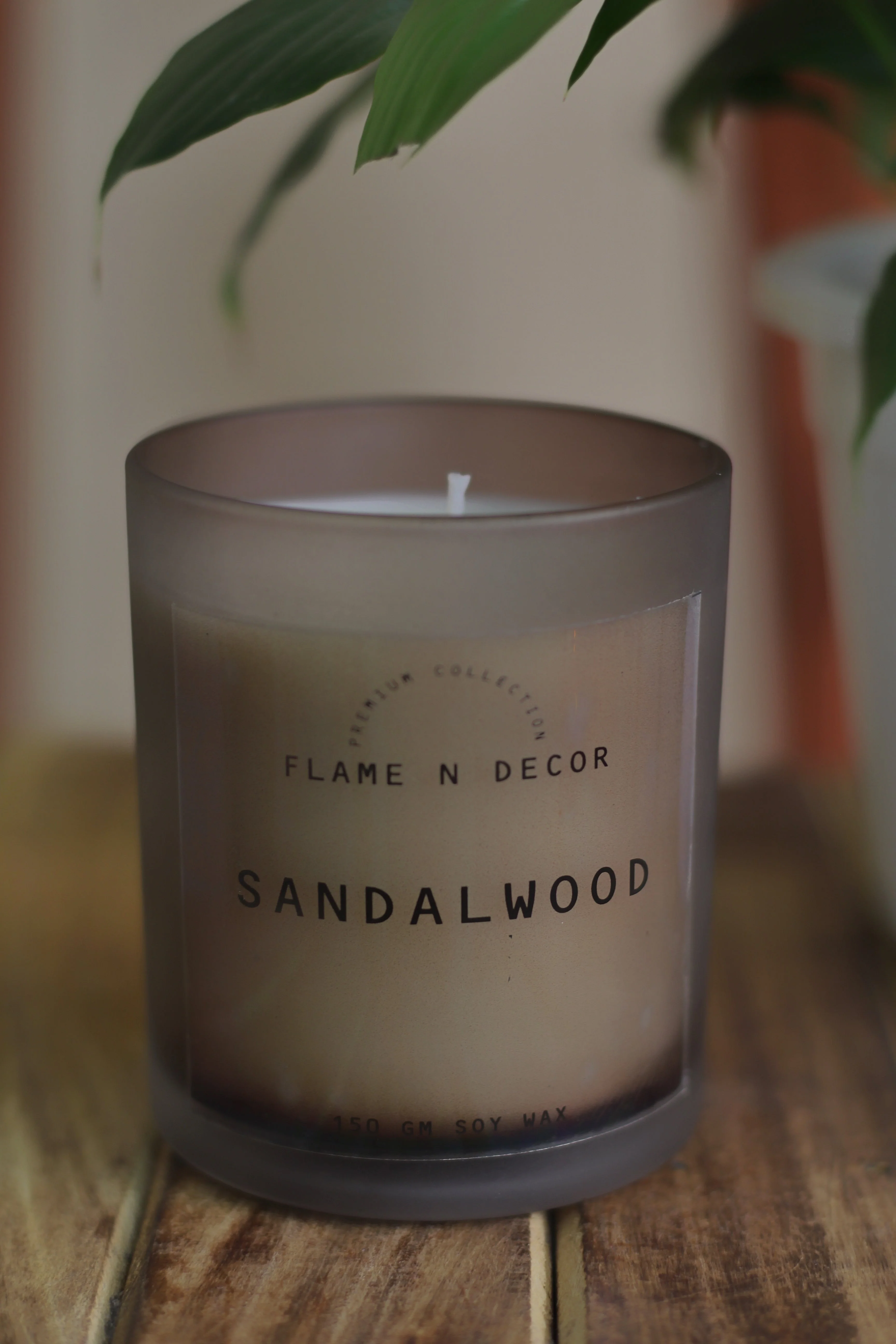 Brown frost glass Jar | Soy Candle - Image 5