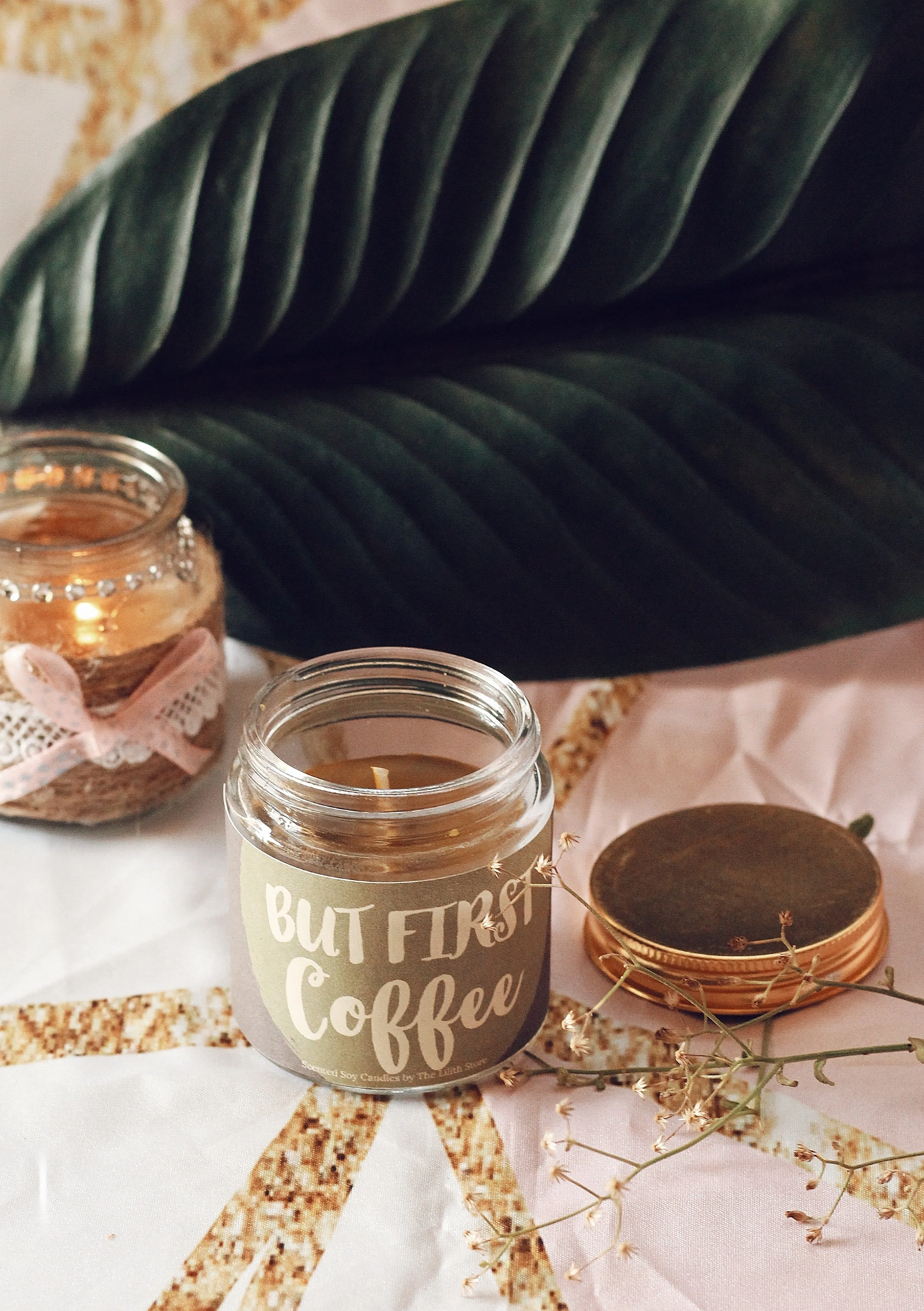 But First Coffee Scented Soy Candle - Image 3