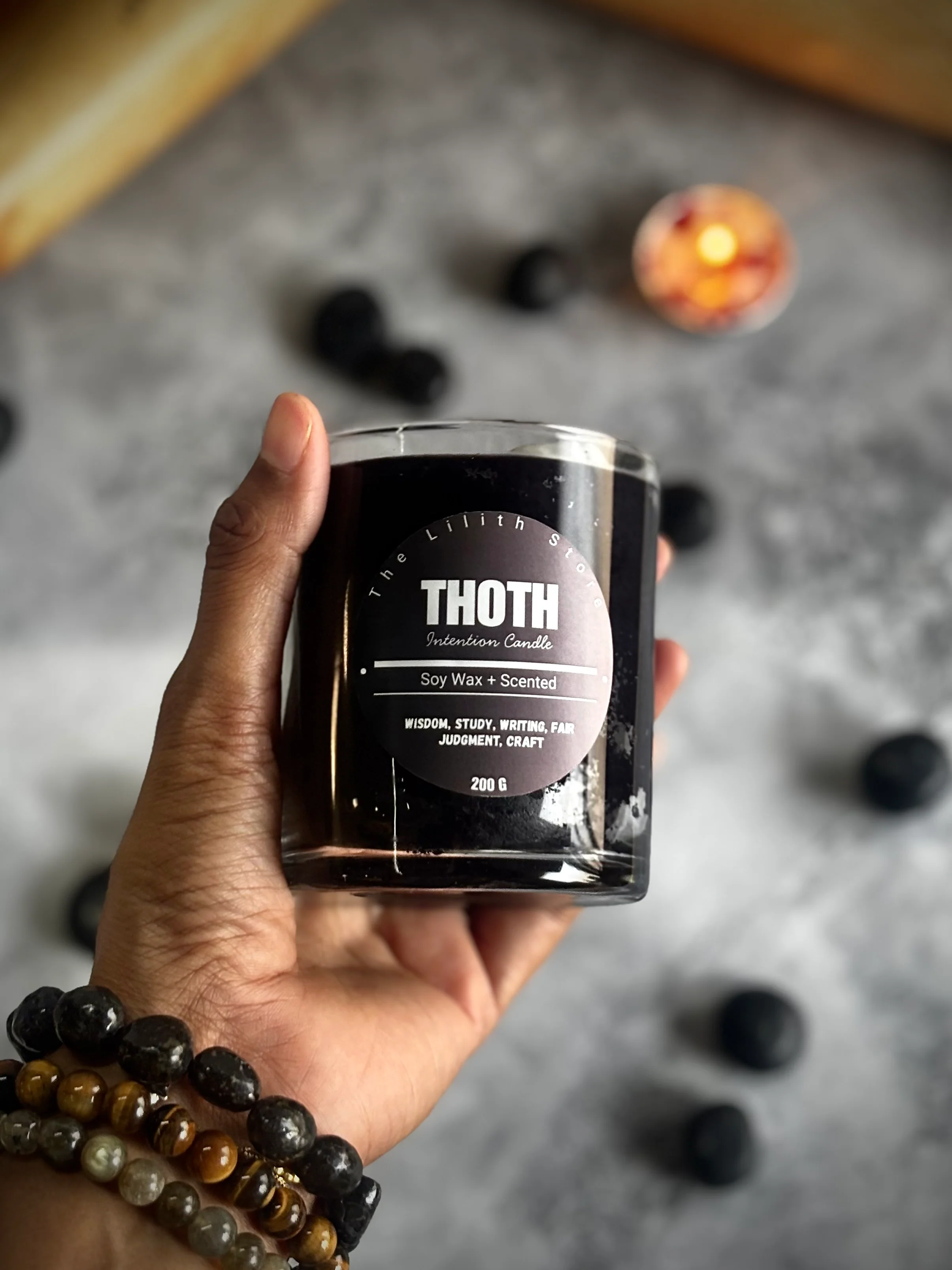 Thoth Altar Candle – 200 g Soy Wax Jar Candle for Ritual & Devotion - Image 5
