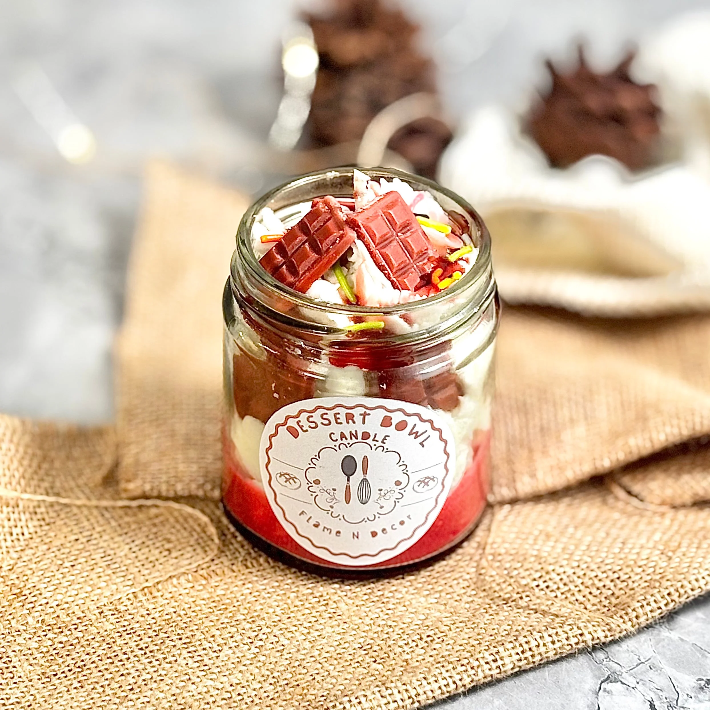 Choco Coffee Cheesecake Dessert Candle - 130g