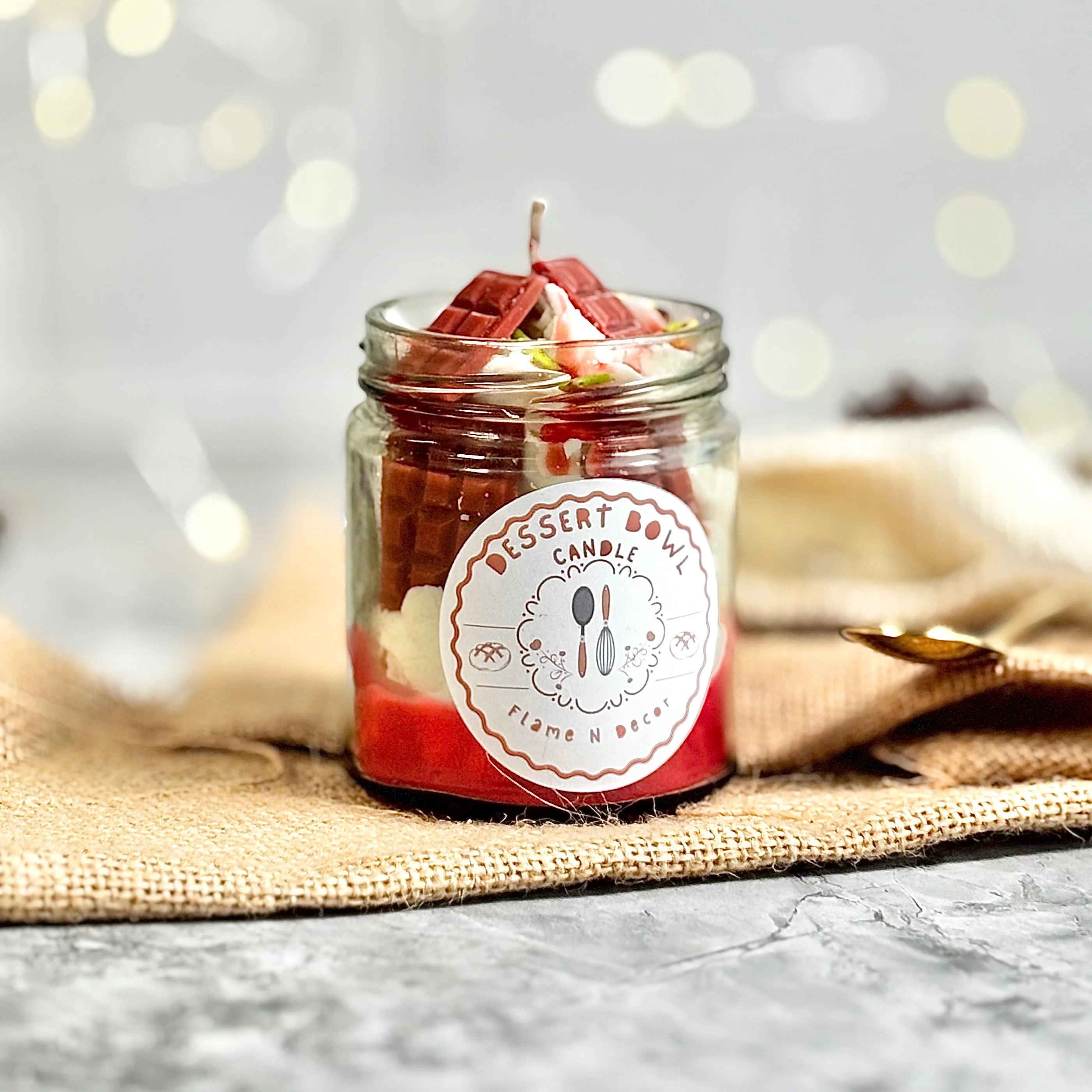 Choco Coffee Cheesecake Dessert Candle - 130g - Image 4