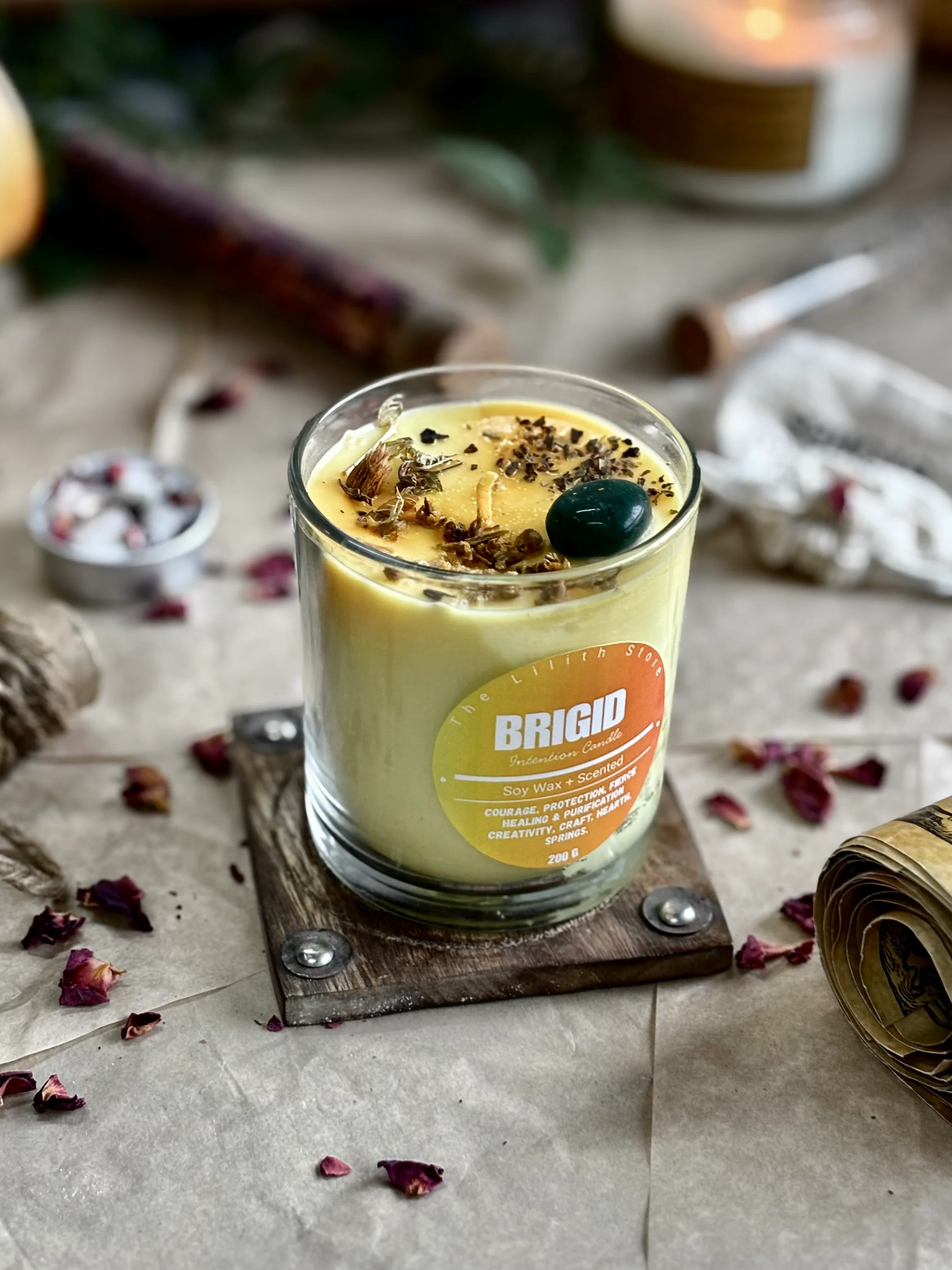 Brigid Altar Candle – 200 g Soy Wax Jar Candle for Ritual & Devotion - Image 2