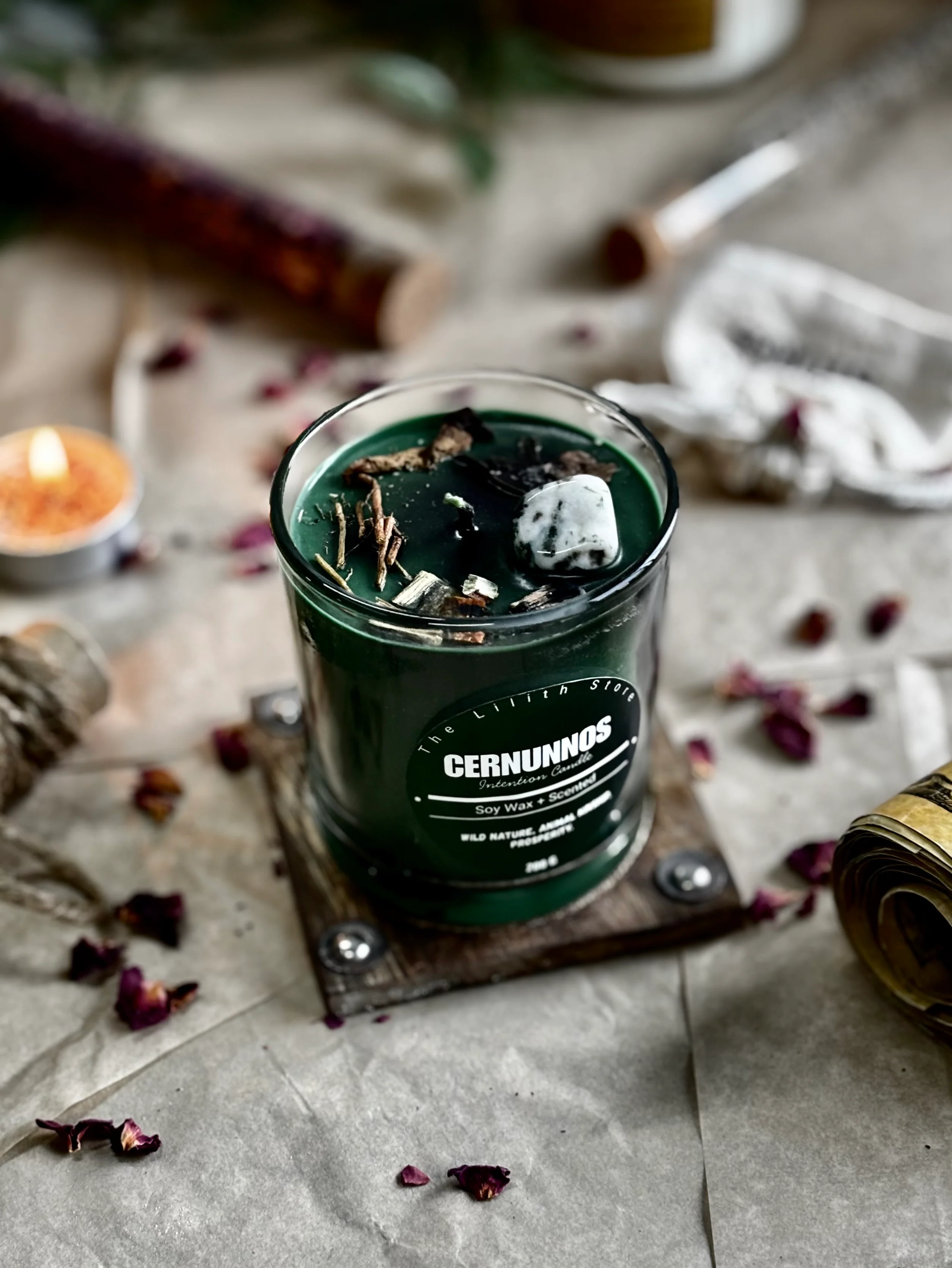 Cernunnos Altar Candle – 200 g Soy Wax Jar Candle for Ritual & Devotion
