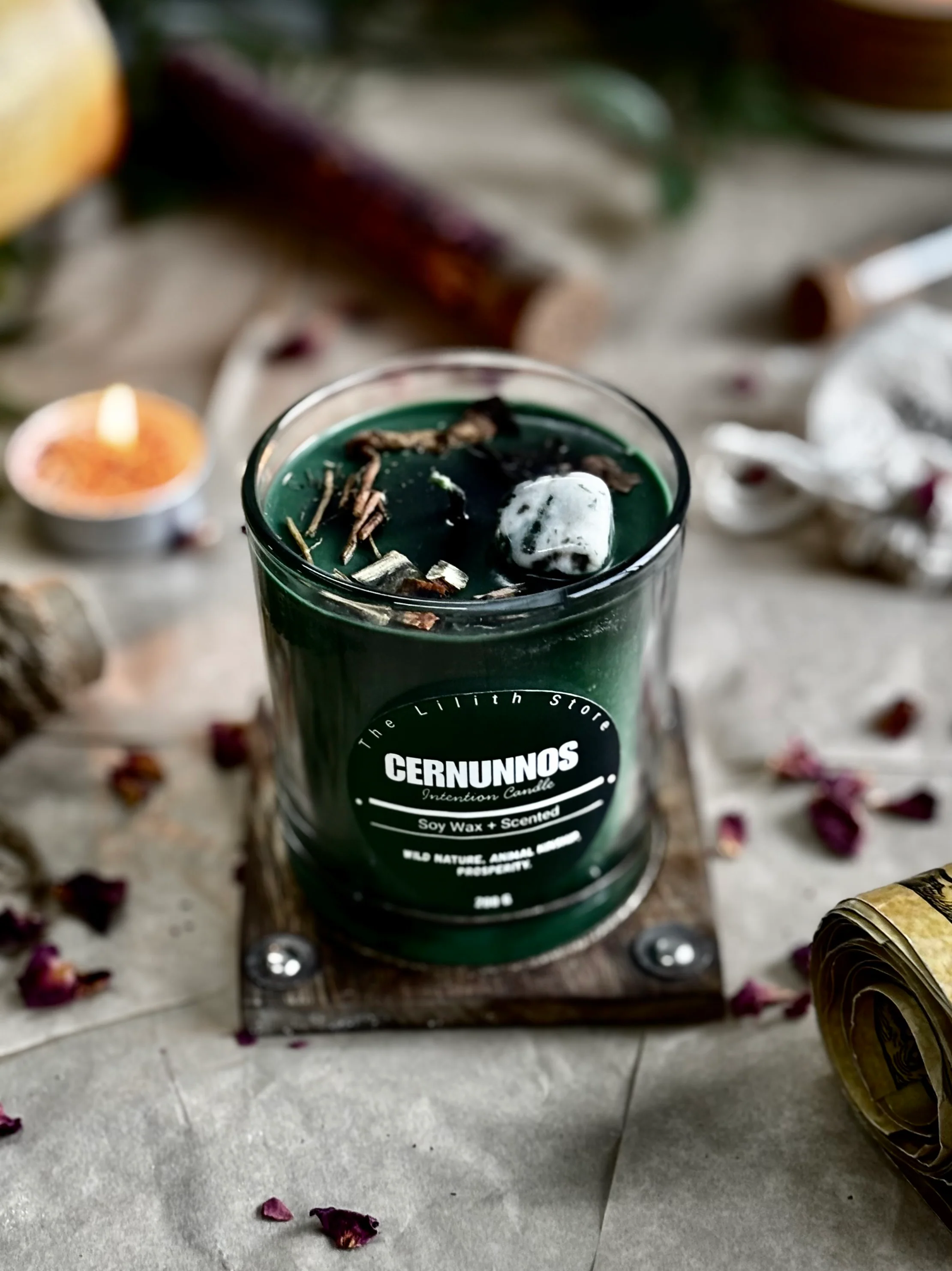 Cernunnos Altar Candle – 200 g Soy Wax Jar Candle for Ritual & Devotion - Image 2