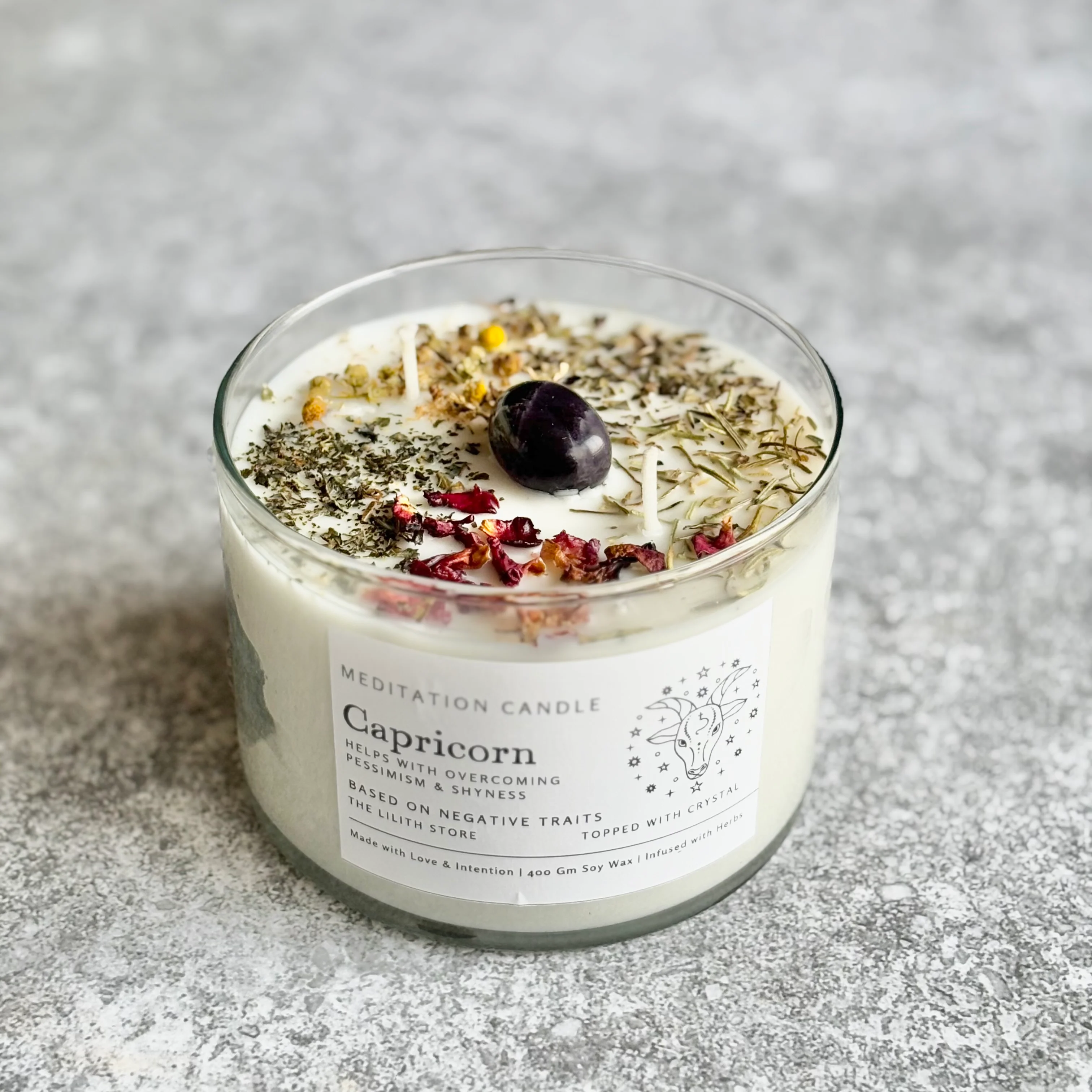 Capricorn Zodiac Soy Intention Candle | 400 Gm - Image 3