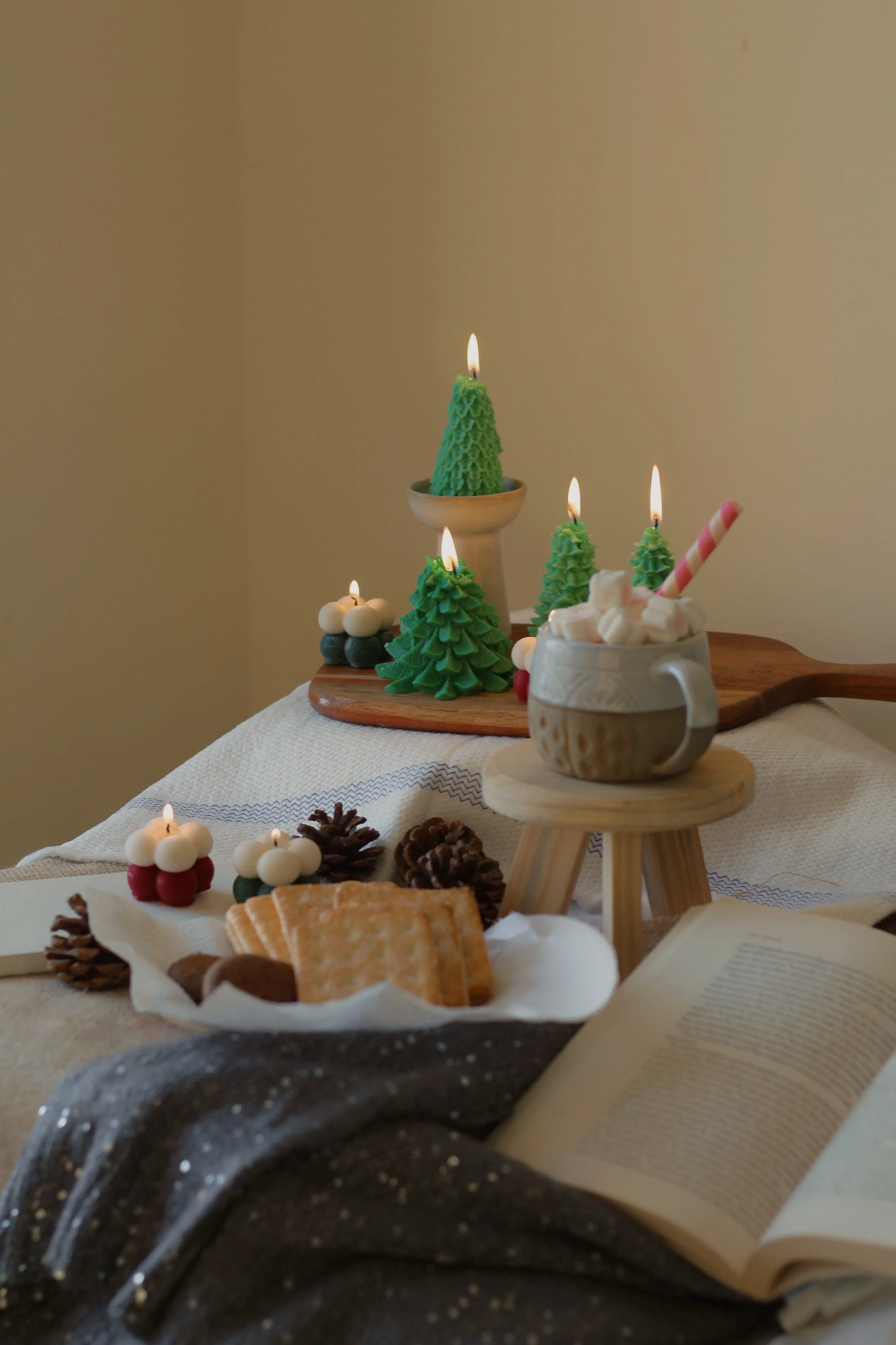 Green Tree & Bubble  Candle Combo No 2 | Set of 8 Soy Candles - Image 2