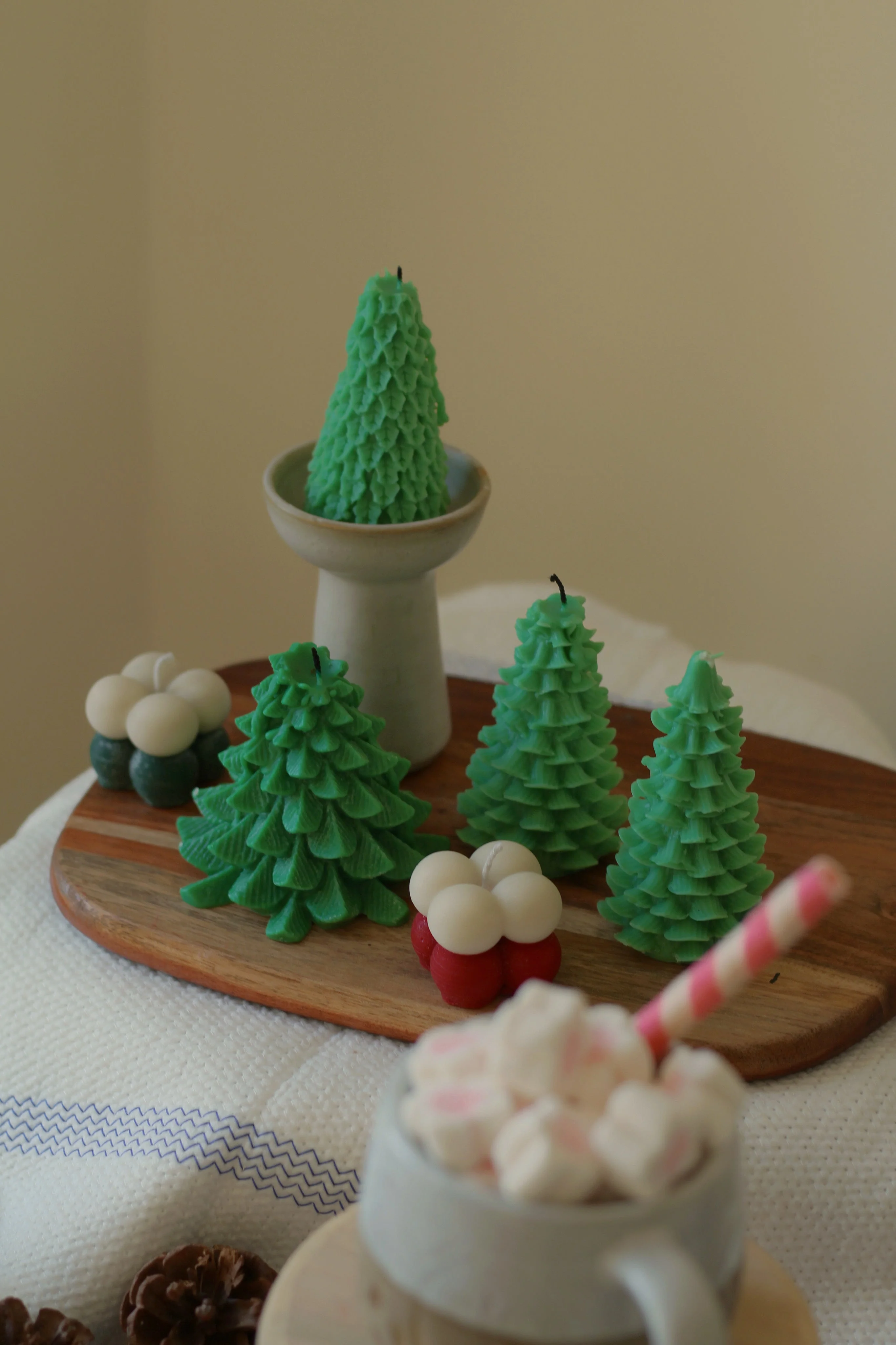 Green Tree & Bubble  Candle Combo No 2 | Set of 8 Soy Candles - Image 4