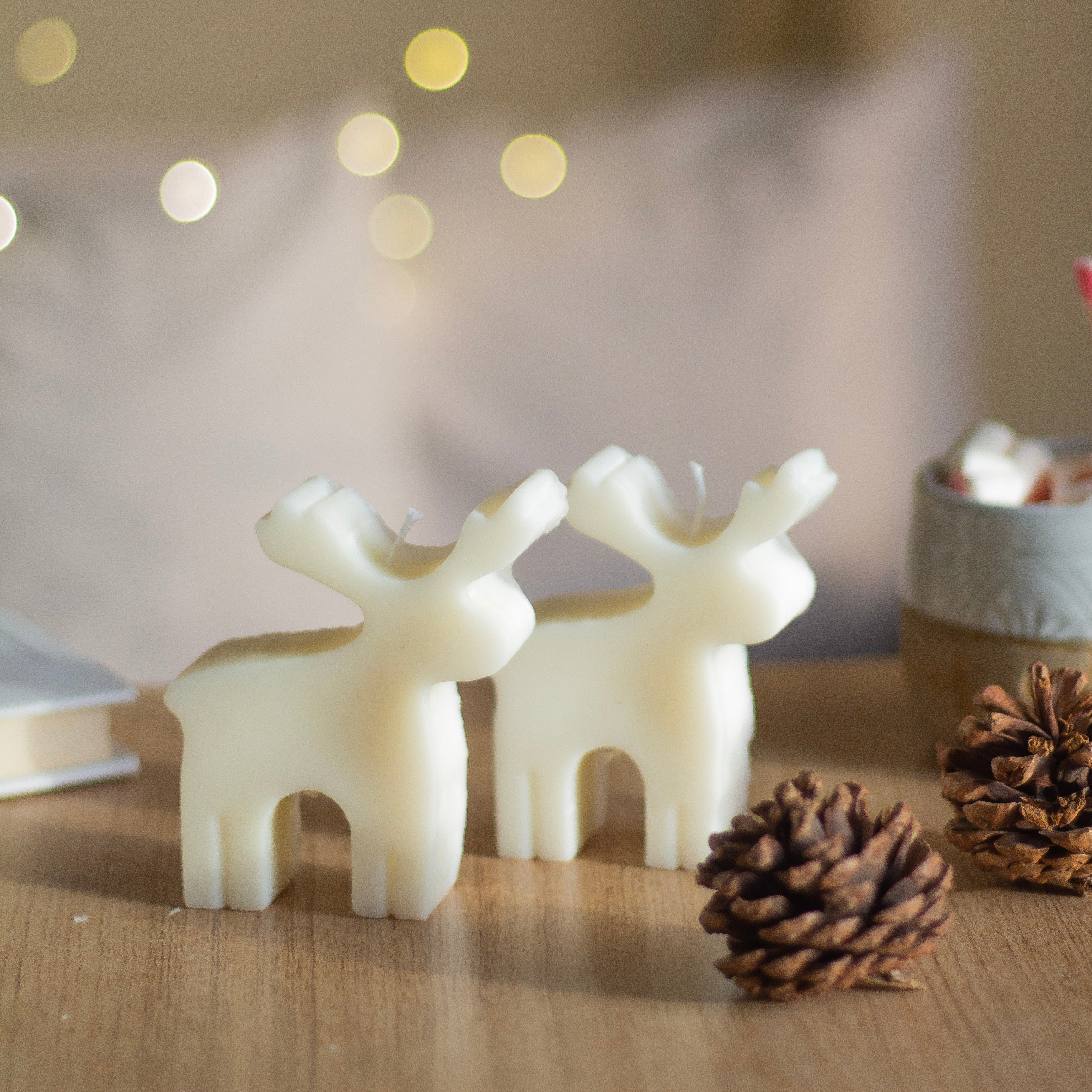 Deer White Scented Soy Candle | Set of 2 - Image 2
