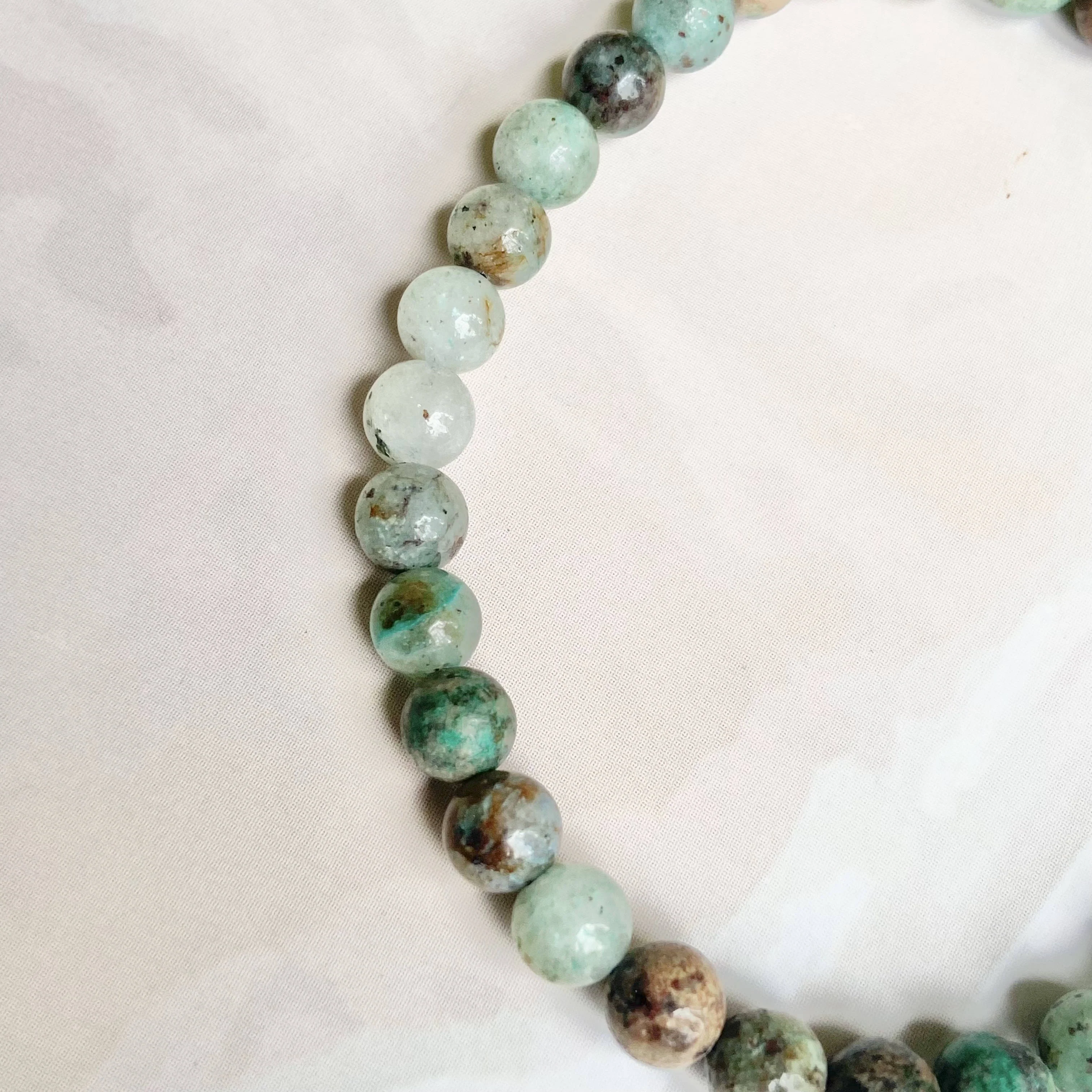 Chryscolla Bead Bracelet - 6mm | Throat Chakra, Expression , Public Speaking - Image 4