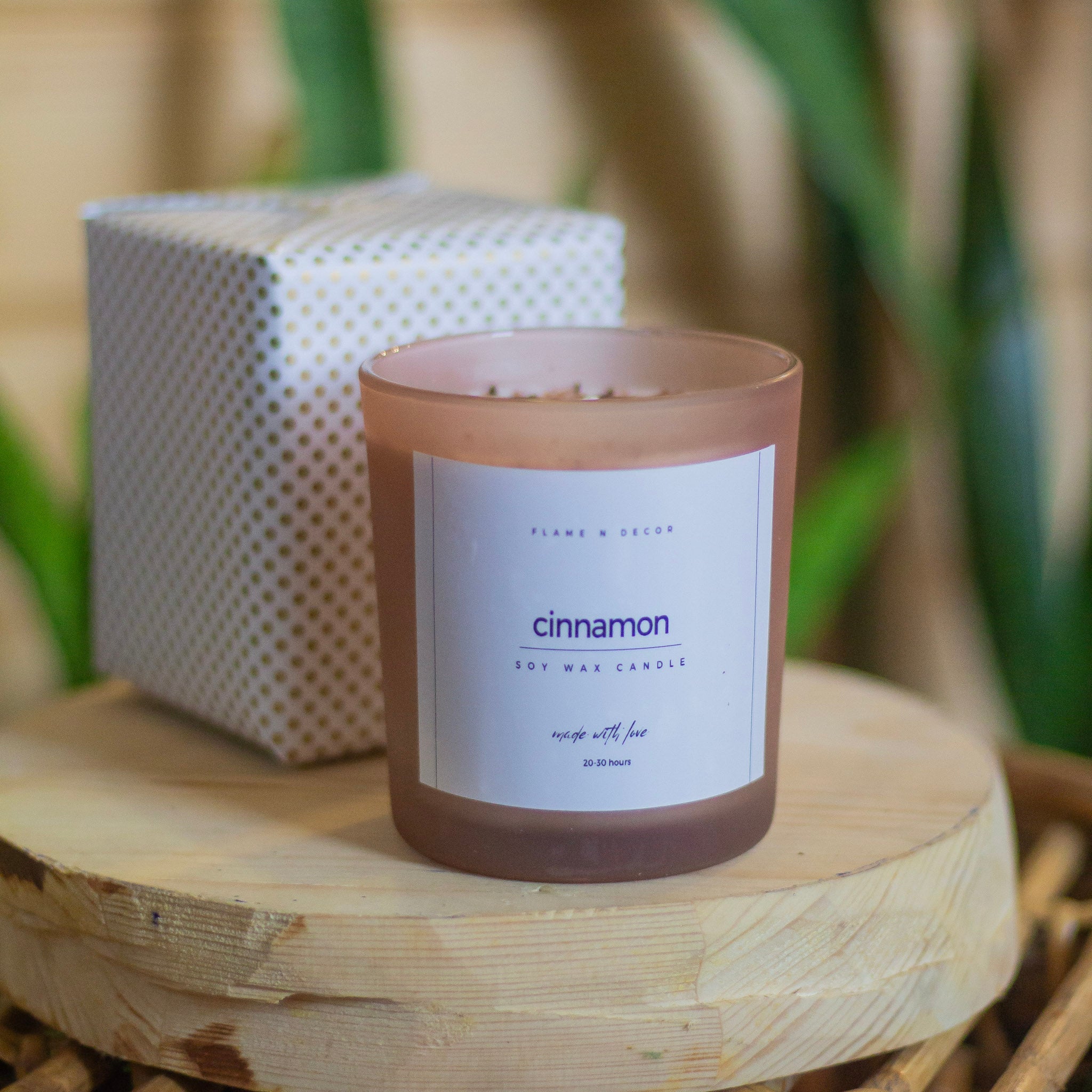 Cinnamon Infused Soy Wax Candle - Image 3