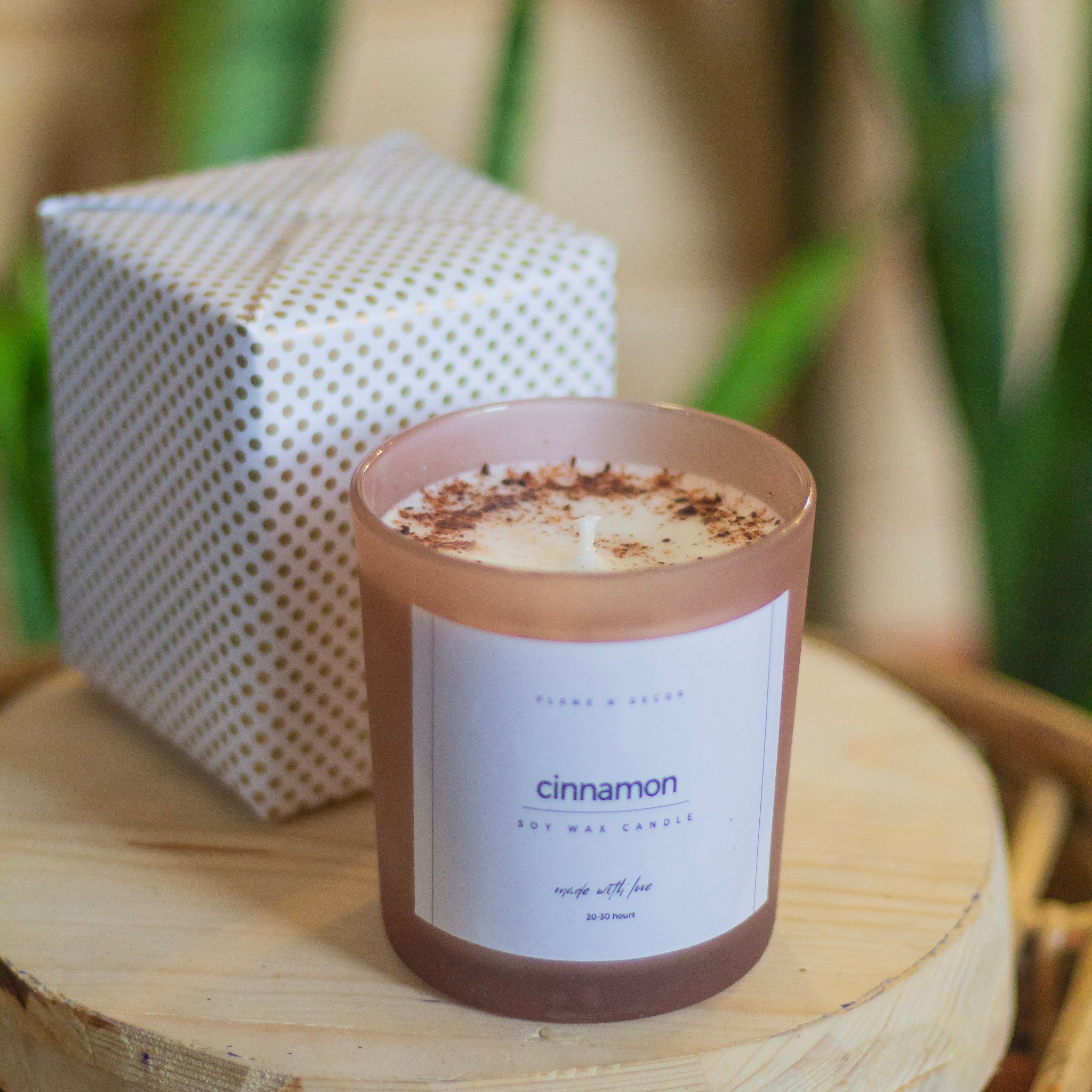 Cinnamon Infused Soy Wax Candle - Image 4